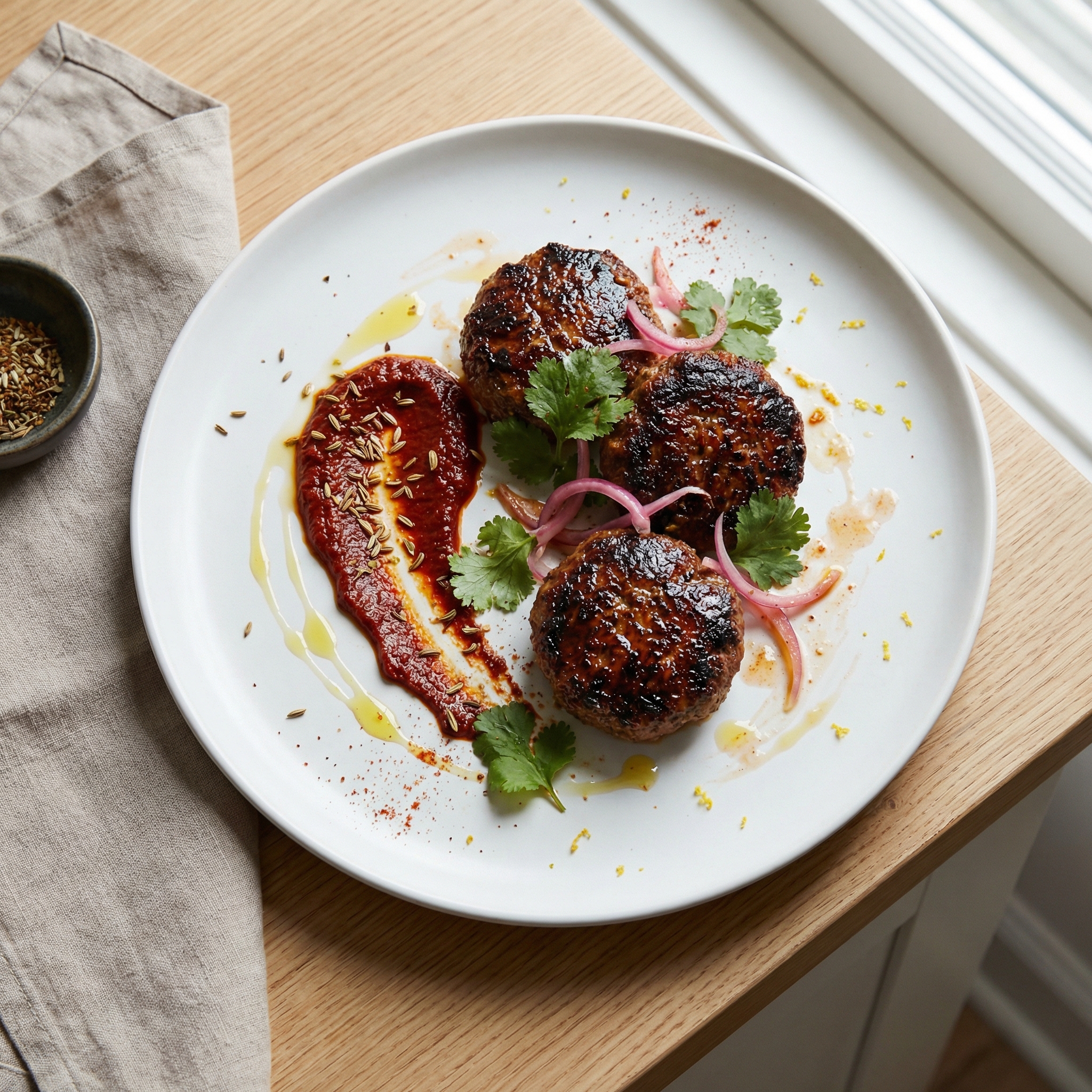 Spiced Lamb Merguez Burger Patties
