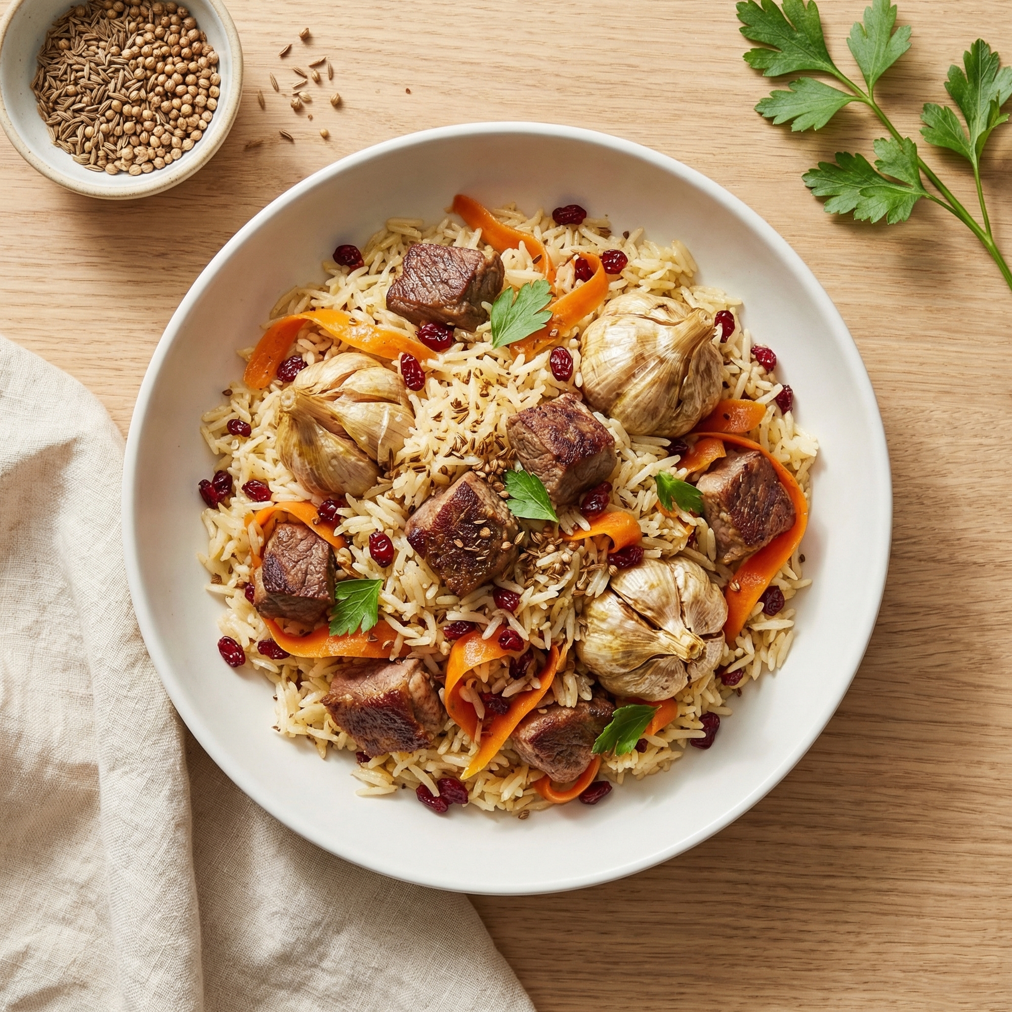 Uzbek Lamb and Rice Pilaf (Plov)