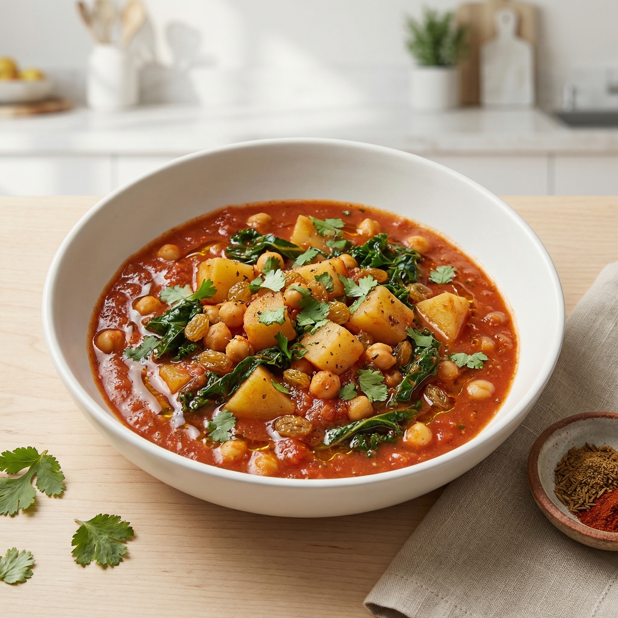 Moroccan-Style Chickpea and Potato Stew