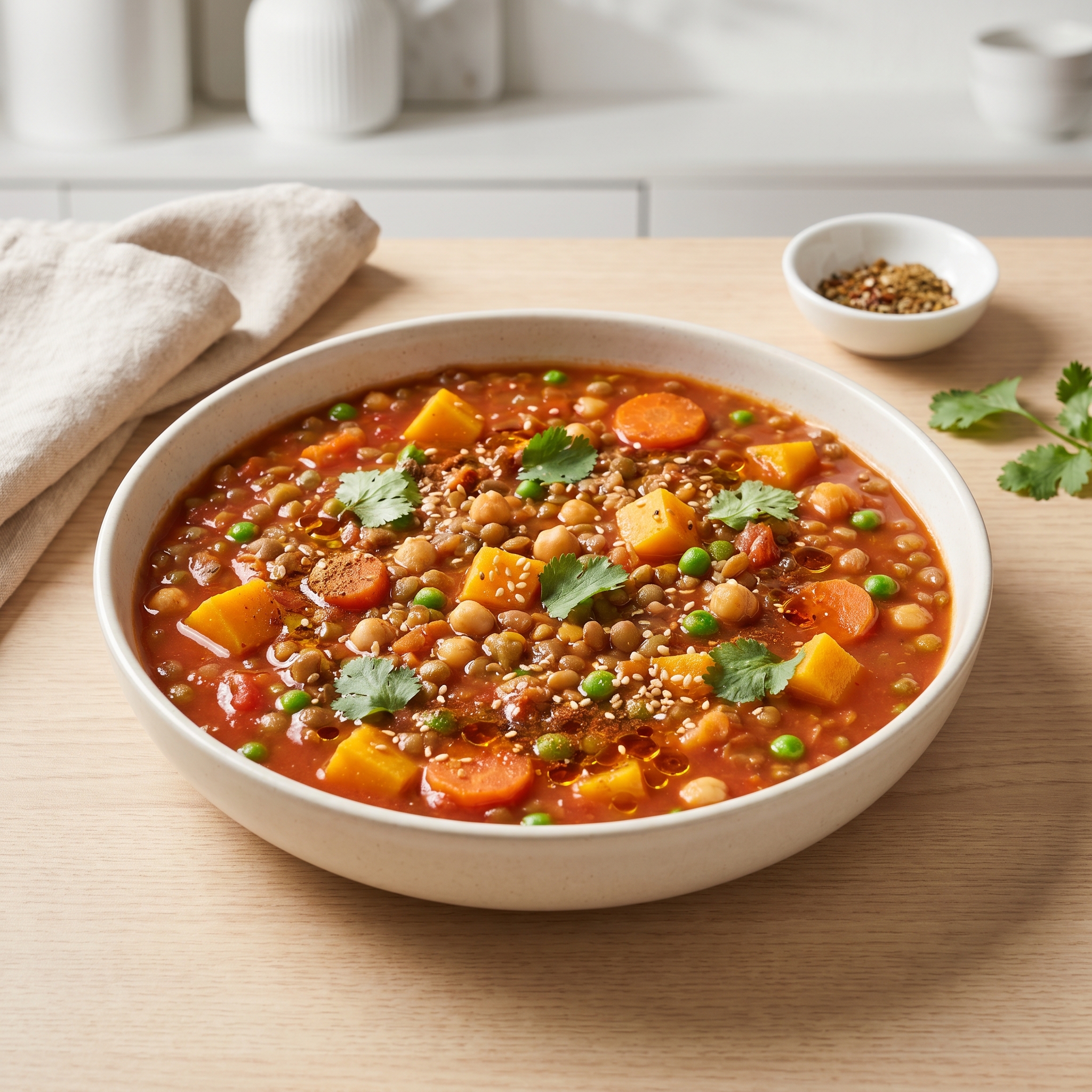 Spiced Moroccan Lentil and Vegetable Stew