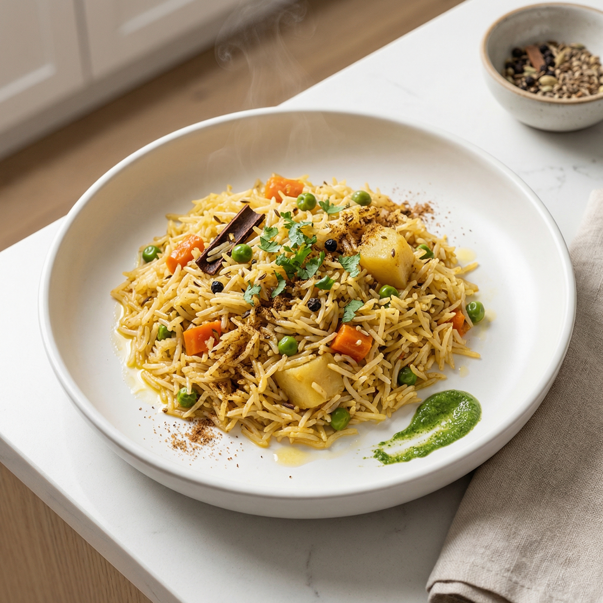 Spiced Vegetable Biryani with Basmati Rice