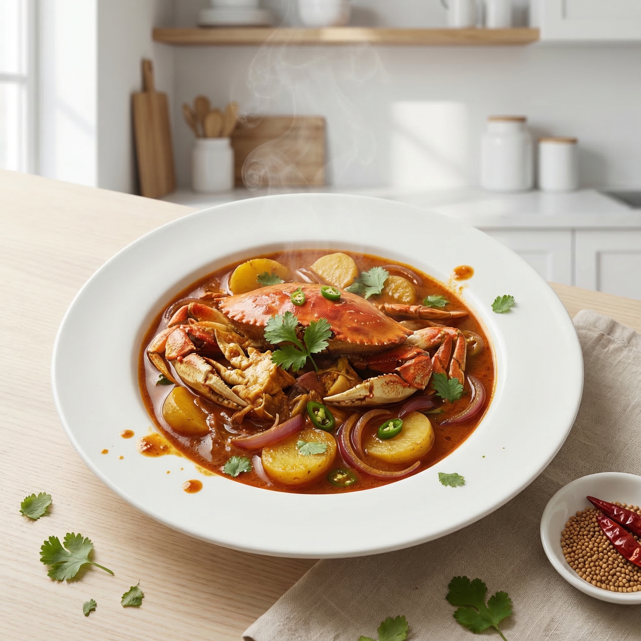 Bangladeshi-Style Fiery Crab Curry