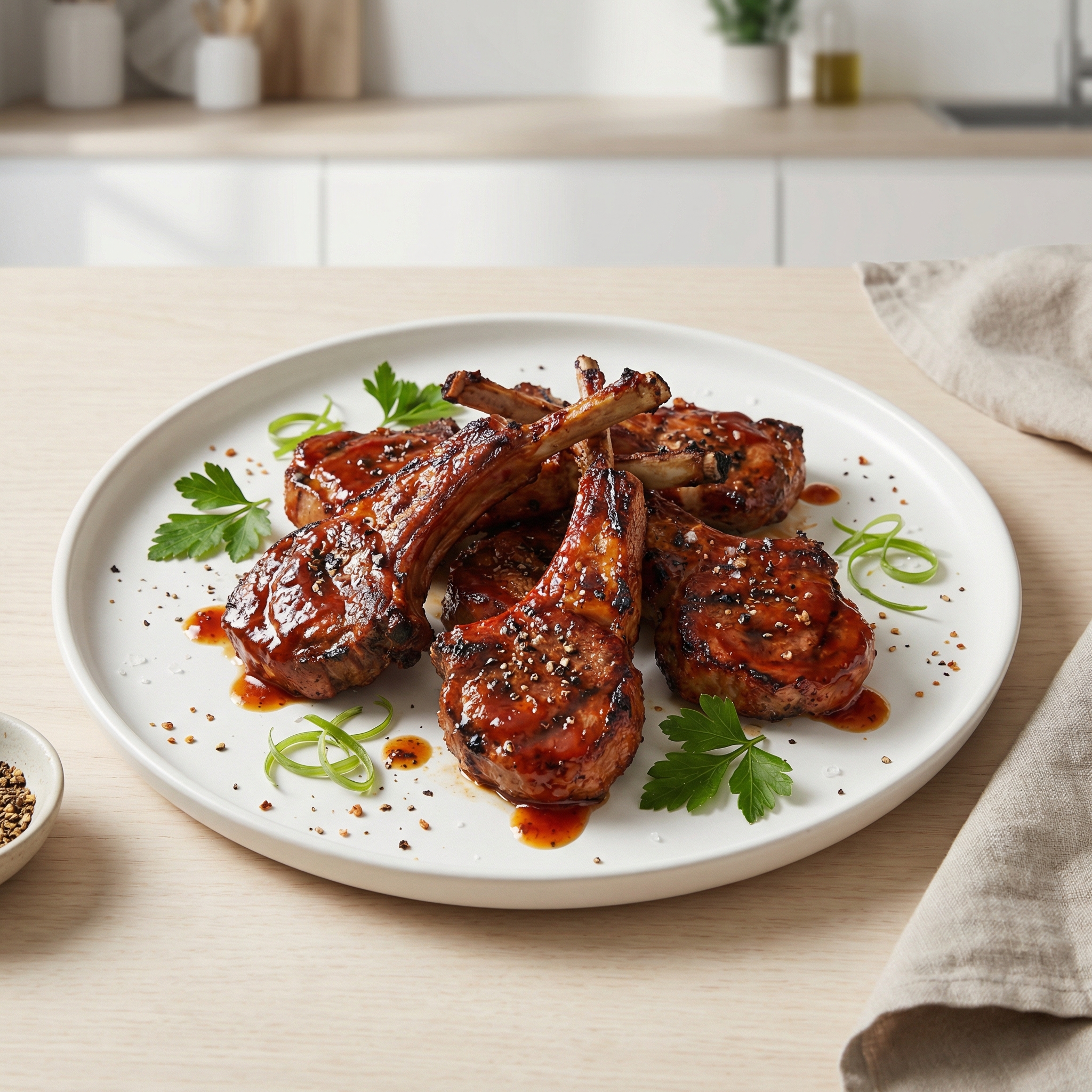 Spicy Barbequed Chops