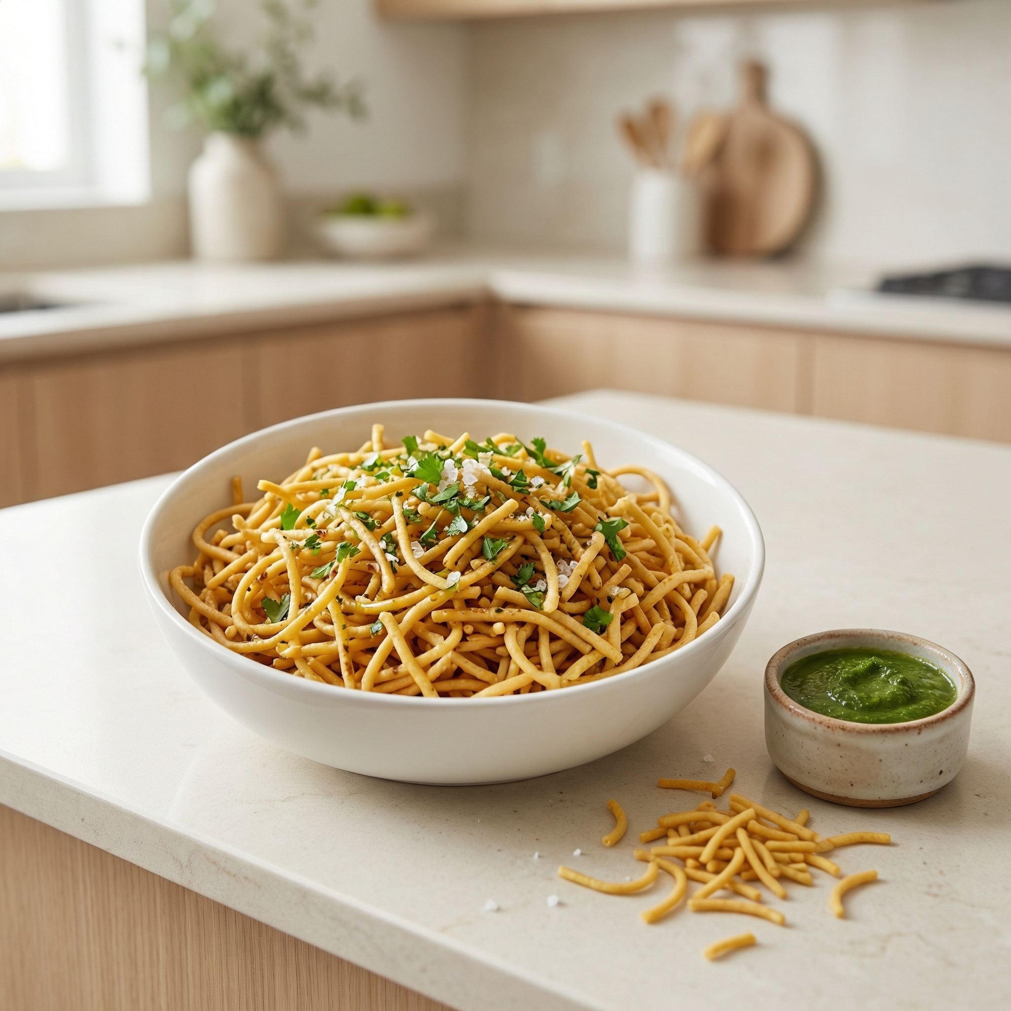 Fiery Potato Sev Noodles (Bataka Sev)