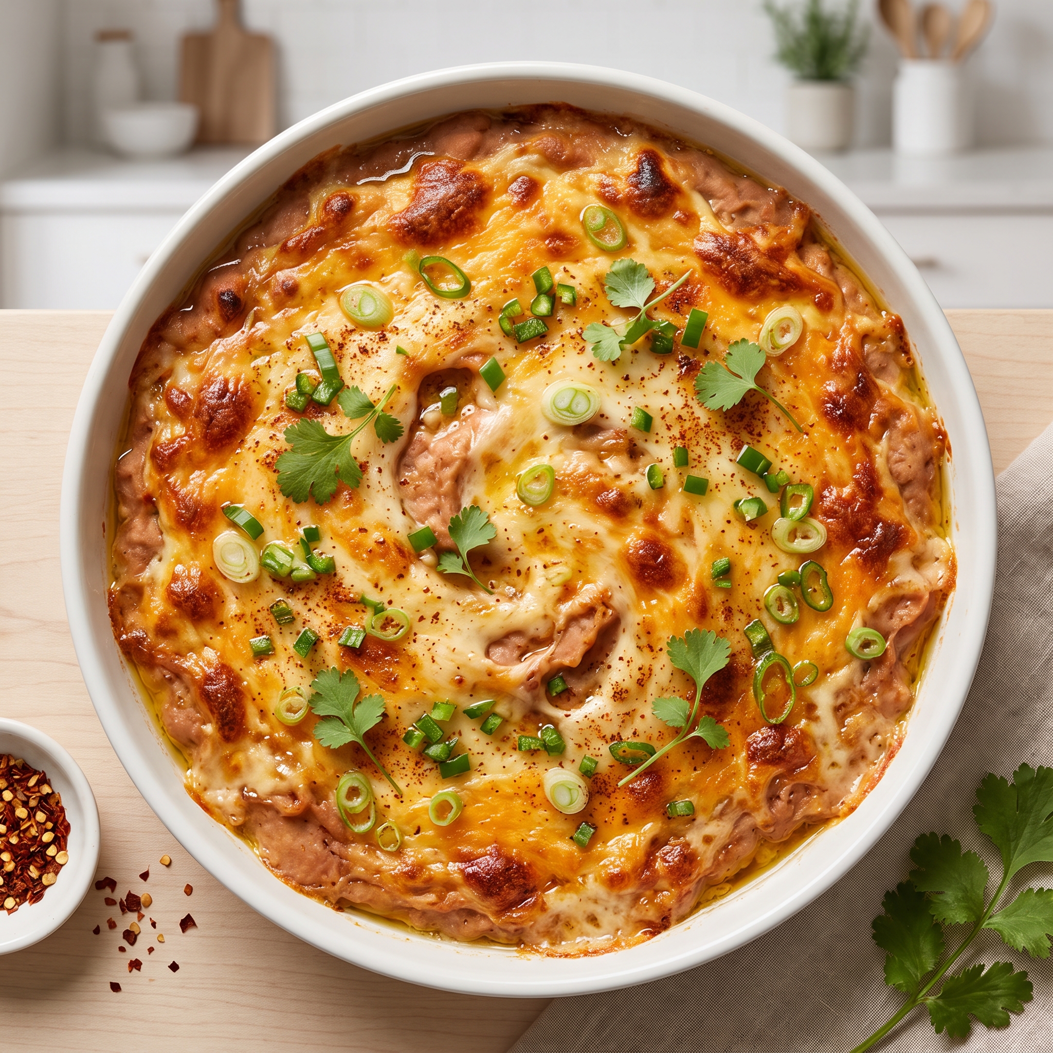 Spicy Cheesy Refried Beans