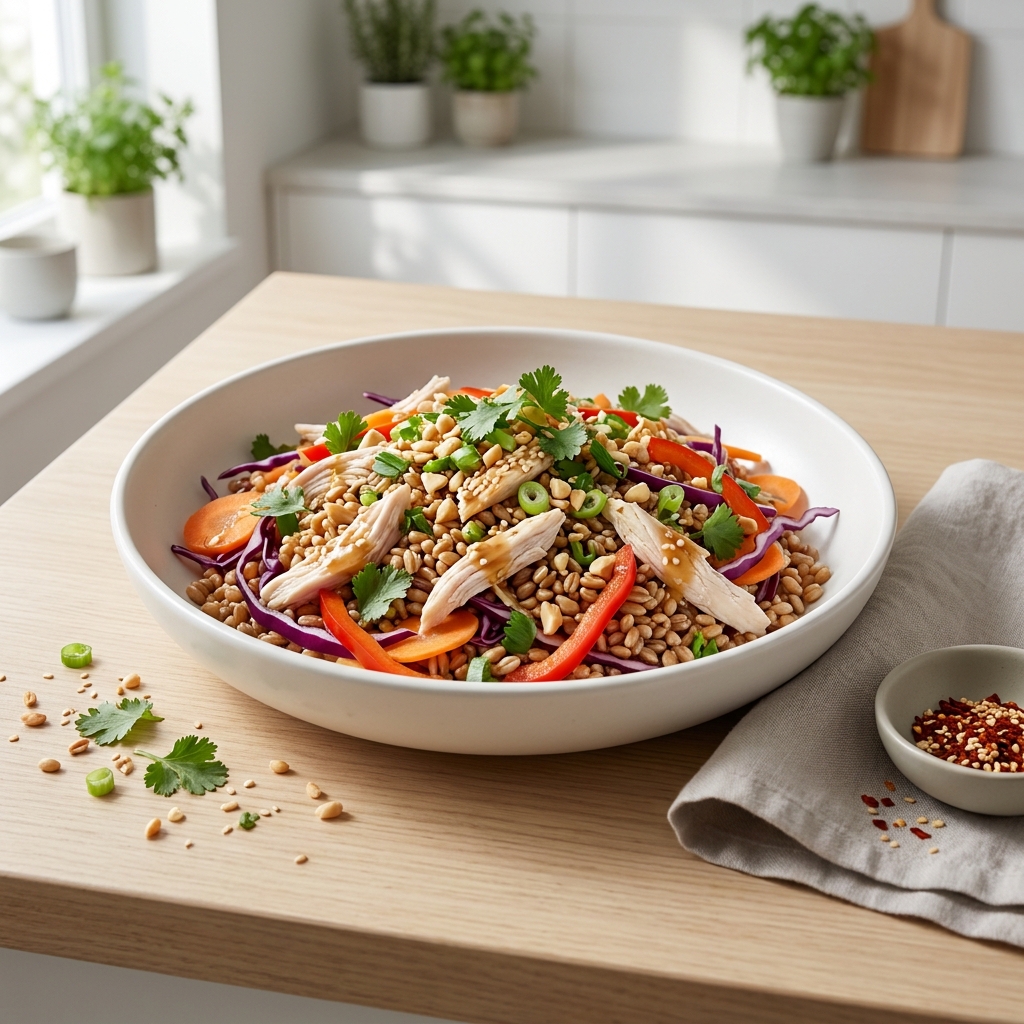 Spicy Chicken and Spelt Salad