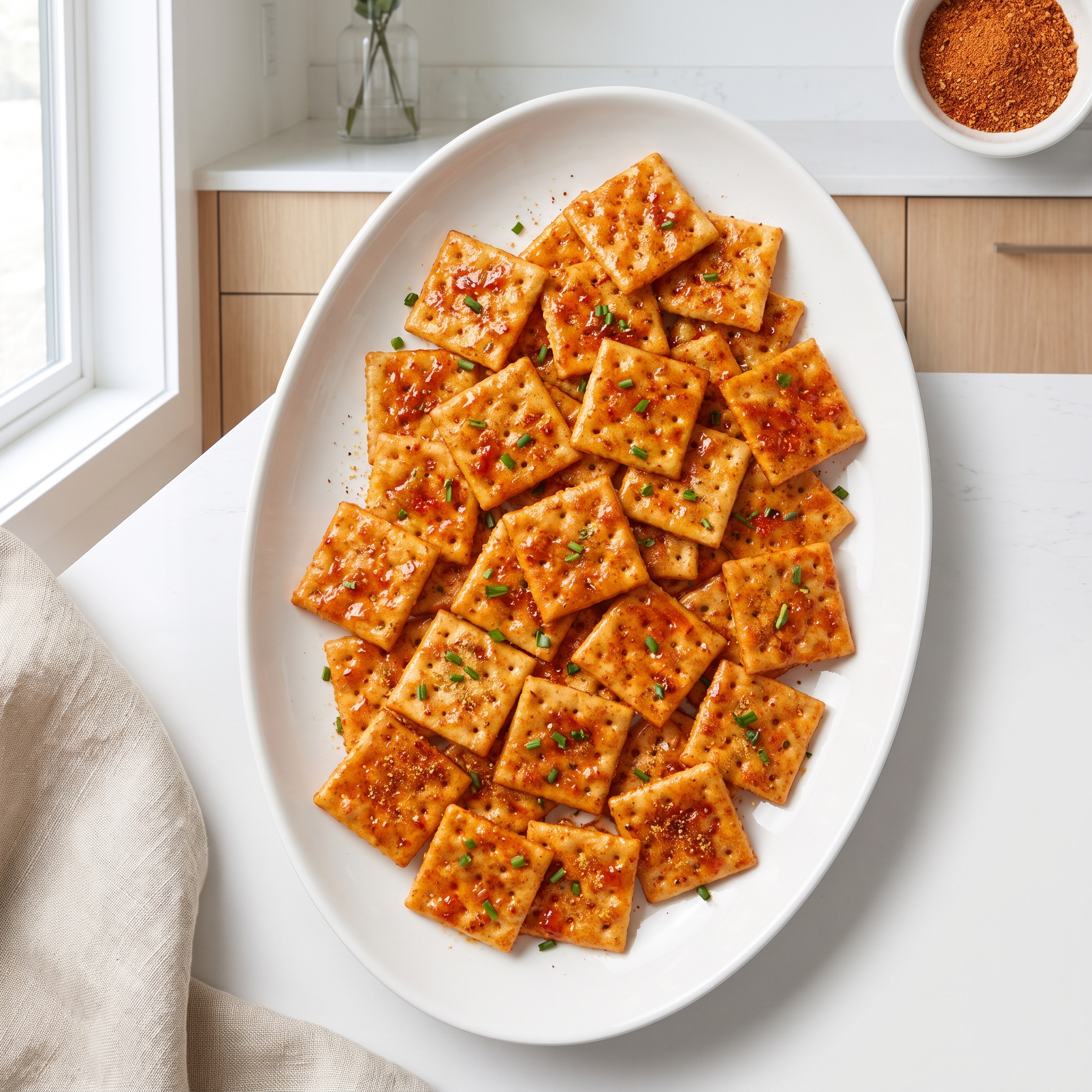 Spicy Chili-Cheese Snack Crackers