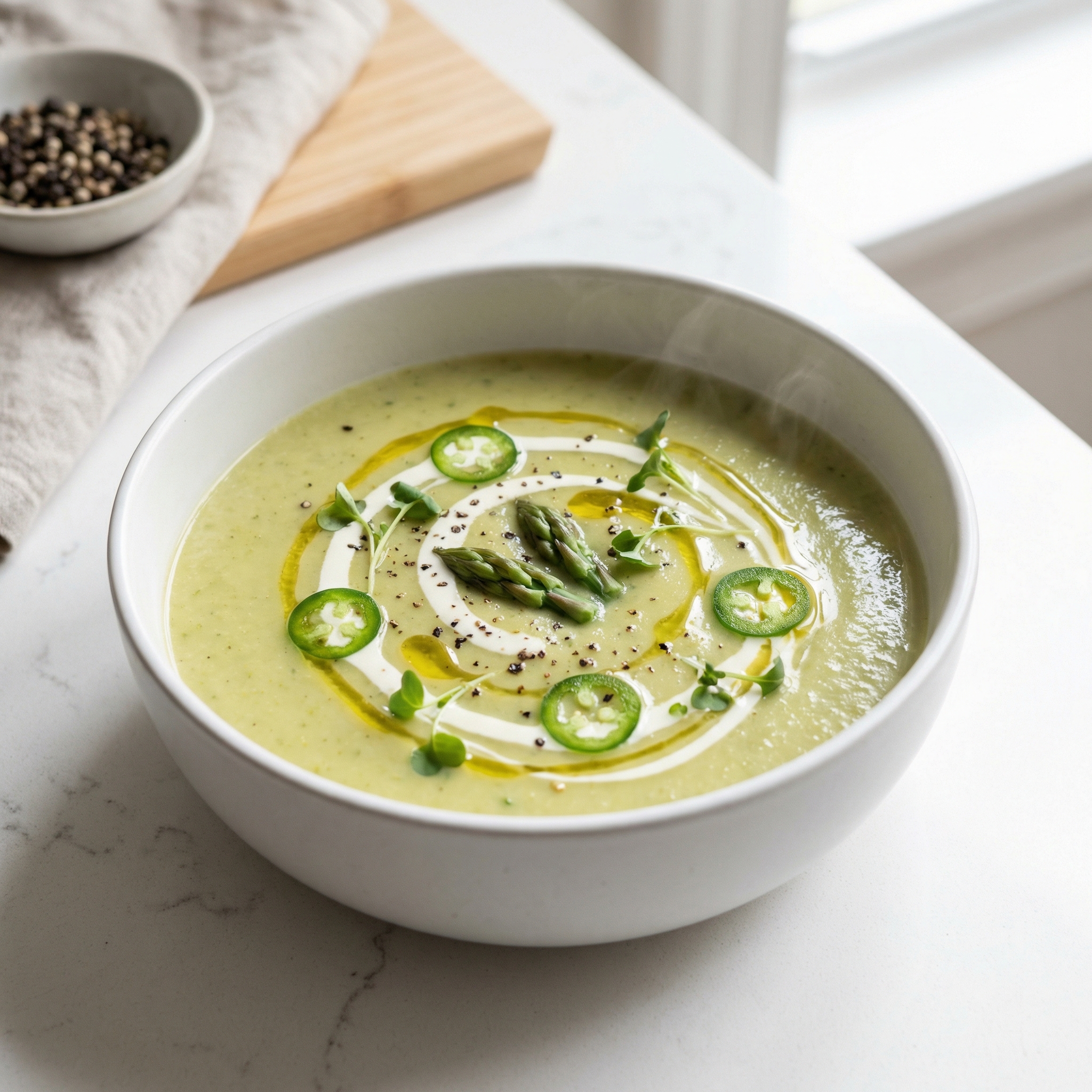 Spicy Cream of Asparagus Soup