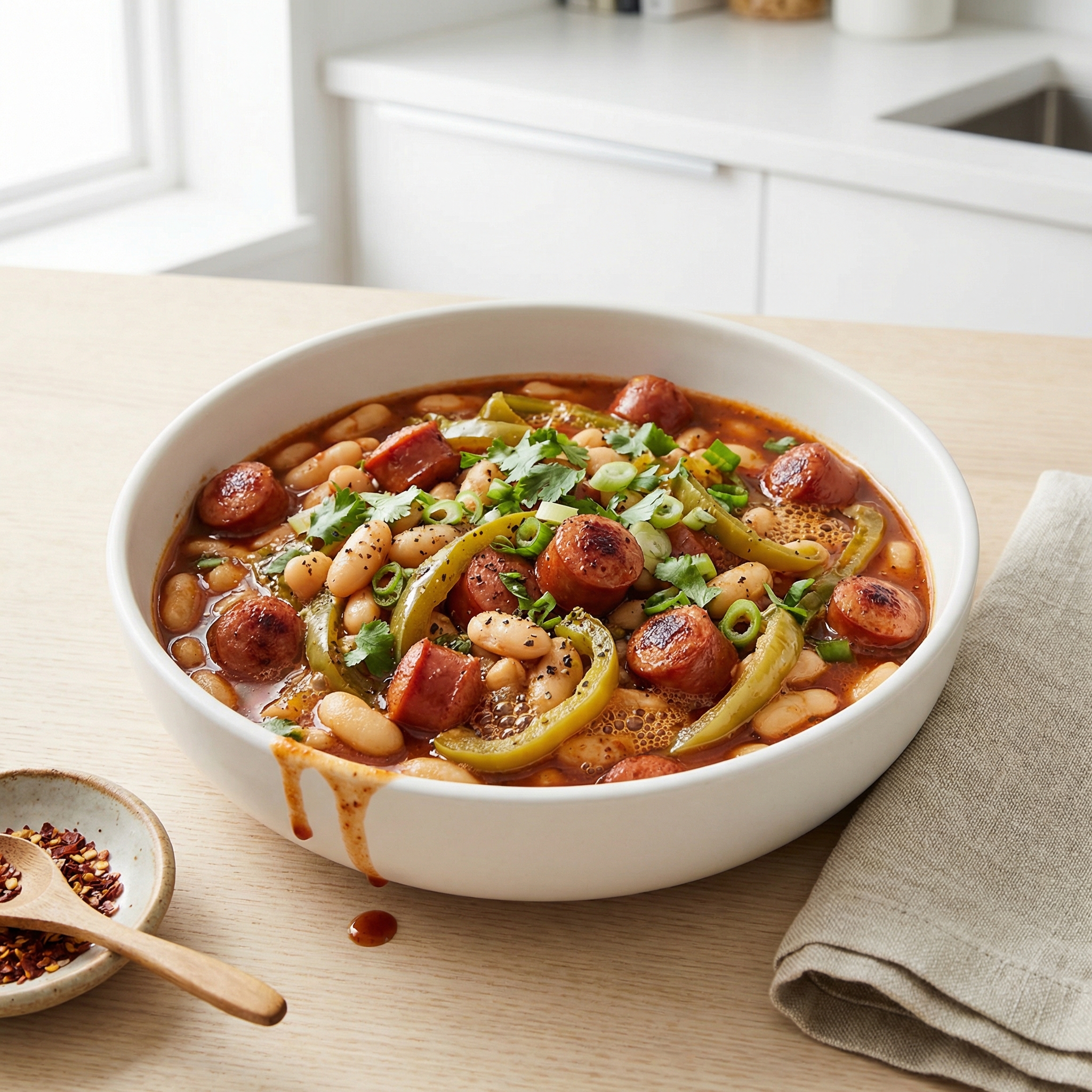 Chef John’s Luxe Franks with Cannellini Beans