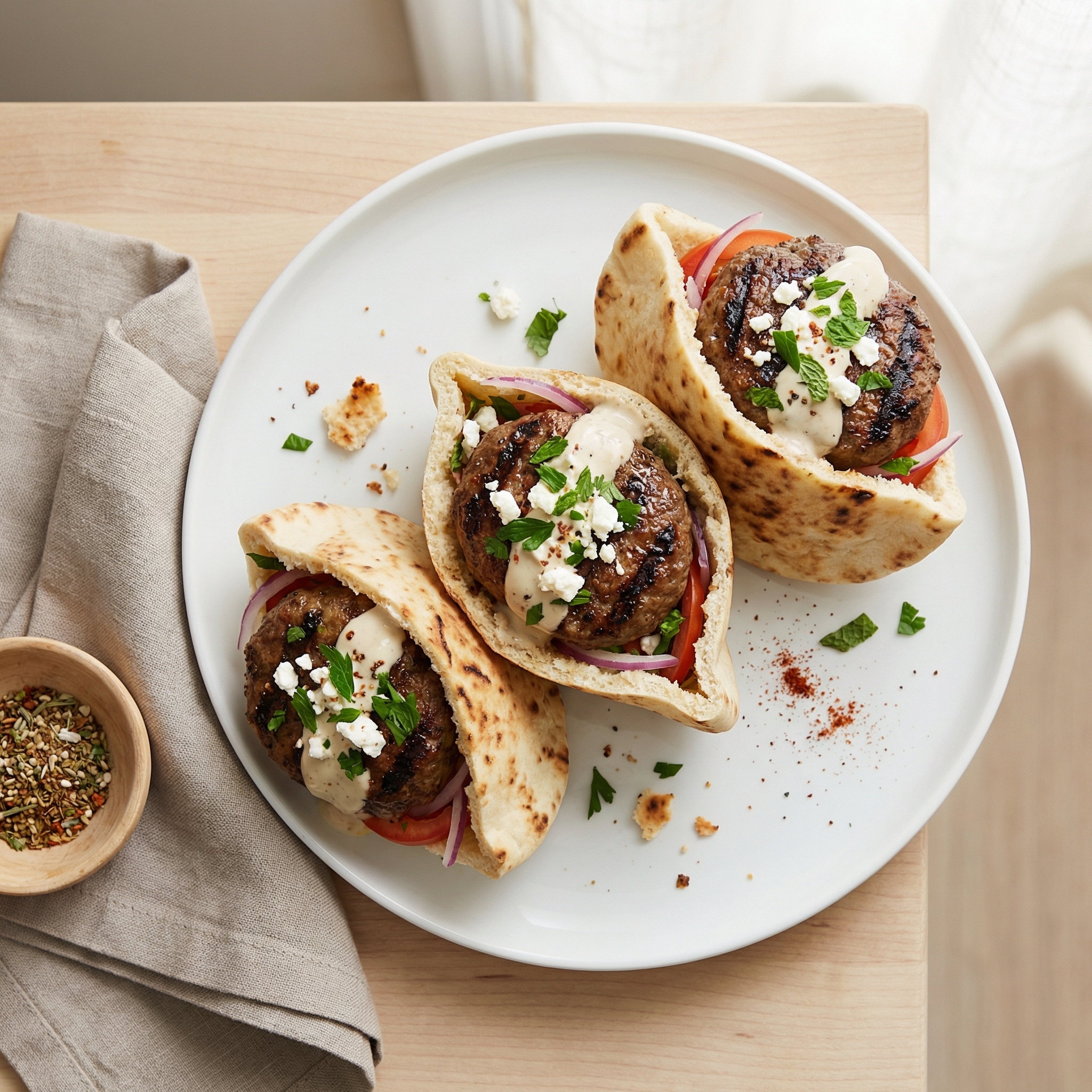 Grilled Spicy Lamb Burgers