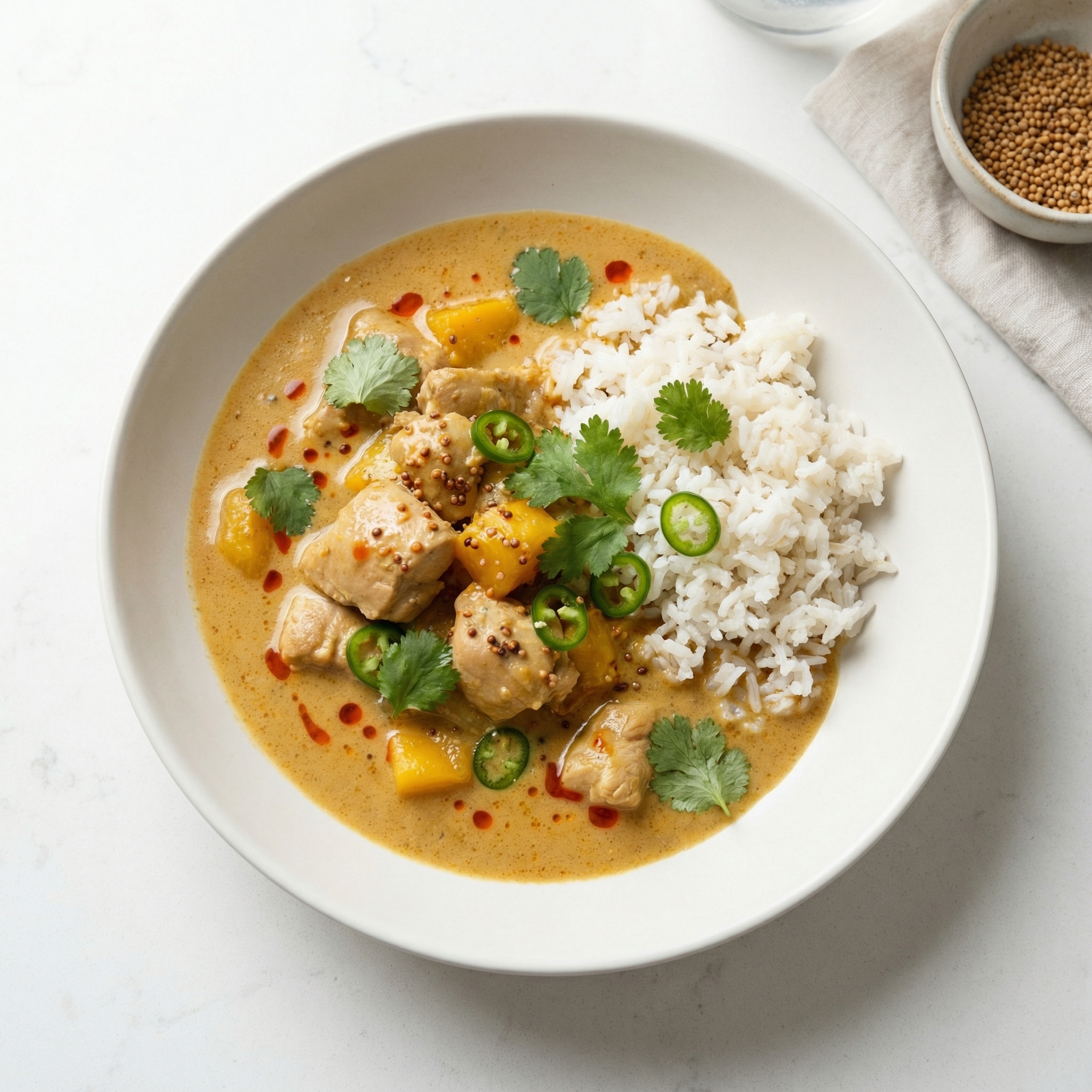 Spicy Indian Chicken and Mango Curry