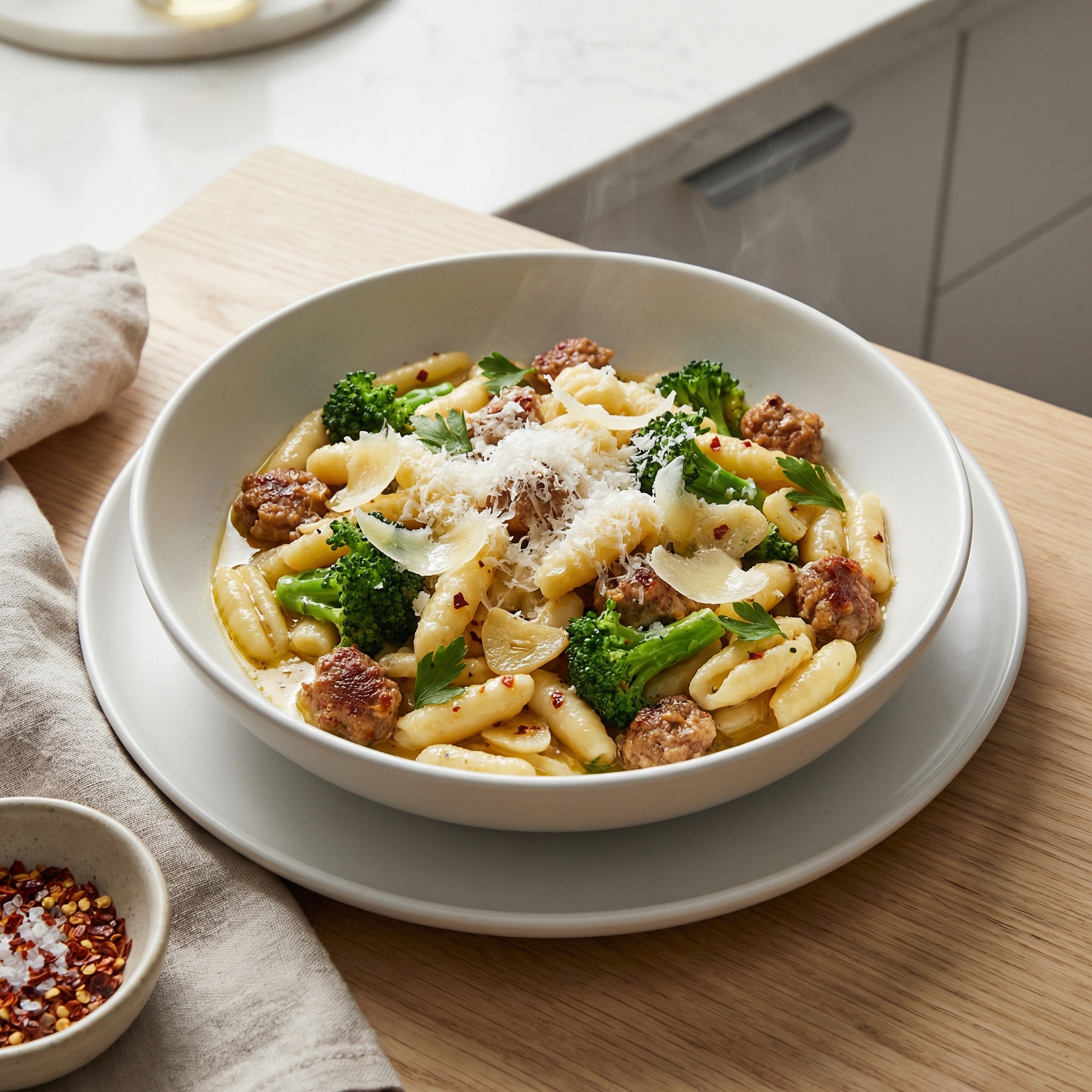 Broccoli and Sausage Cavatelli
