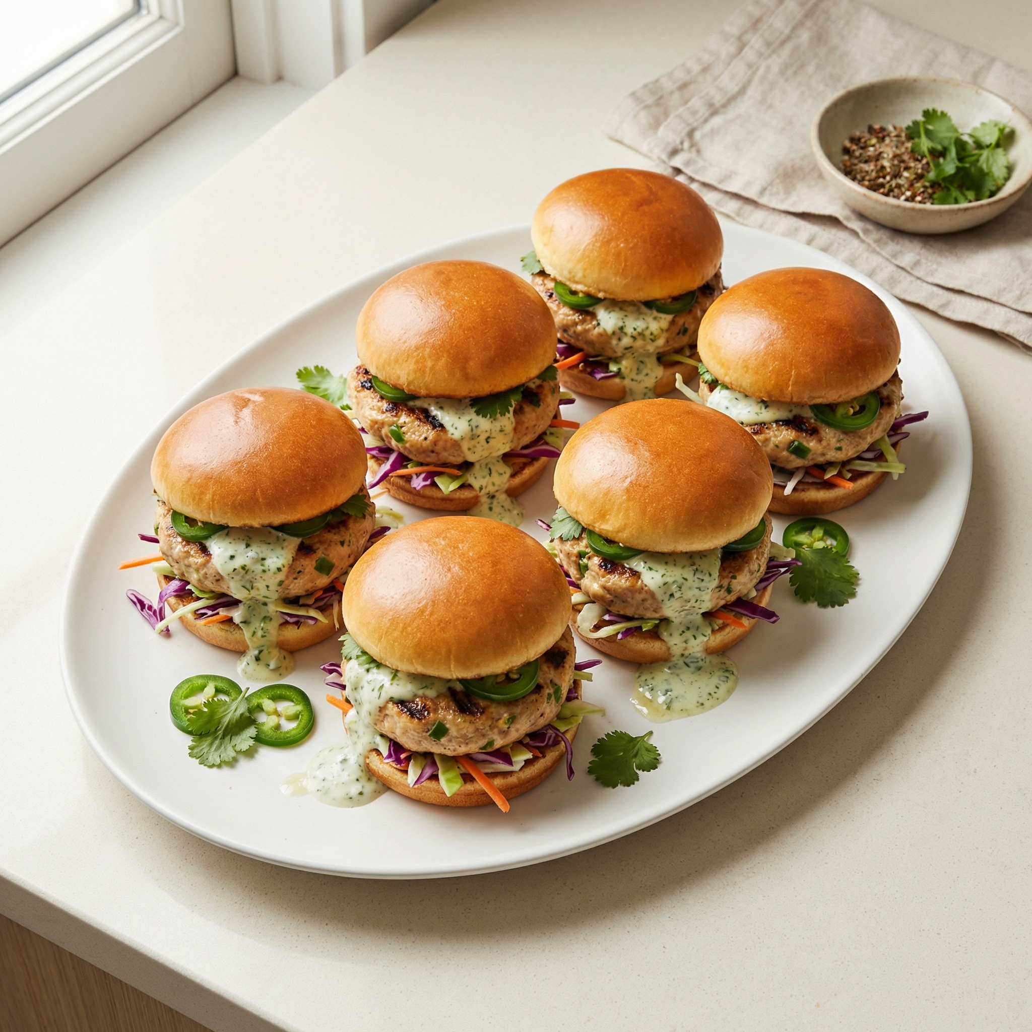 Jalapeño Chicken-Pork Sliders
