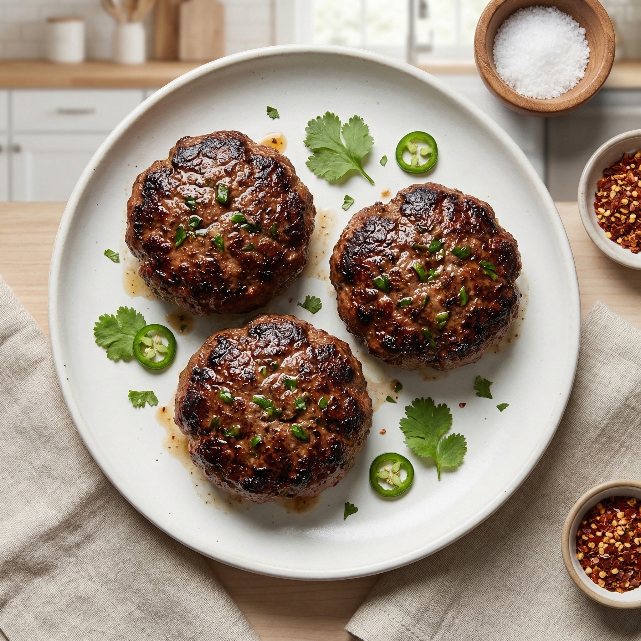 Fiery Chile Burgers
