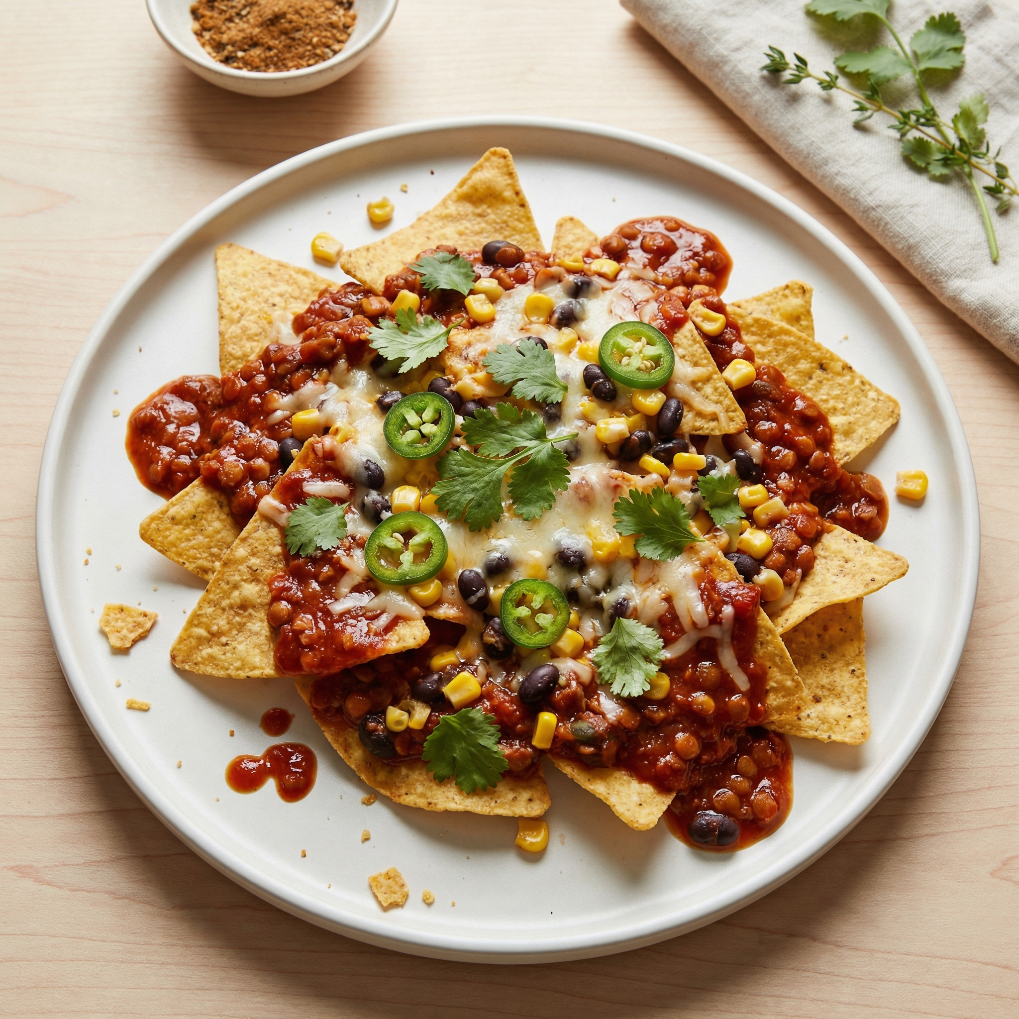 Fiery Lentil Sheet-Pan Nachos