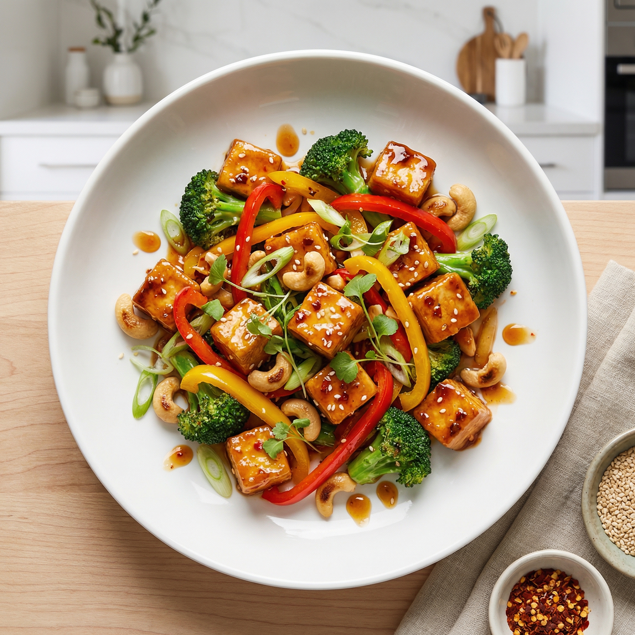 Bright Tofu Veggie Stir-Fry