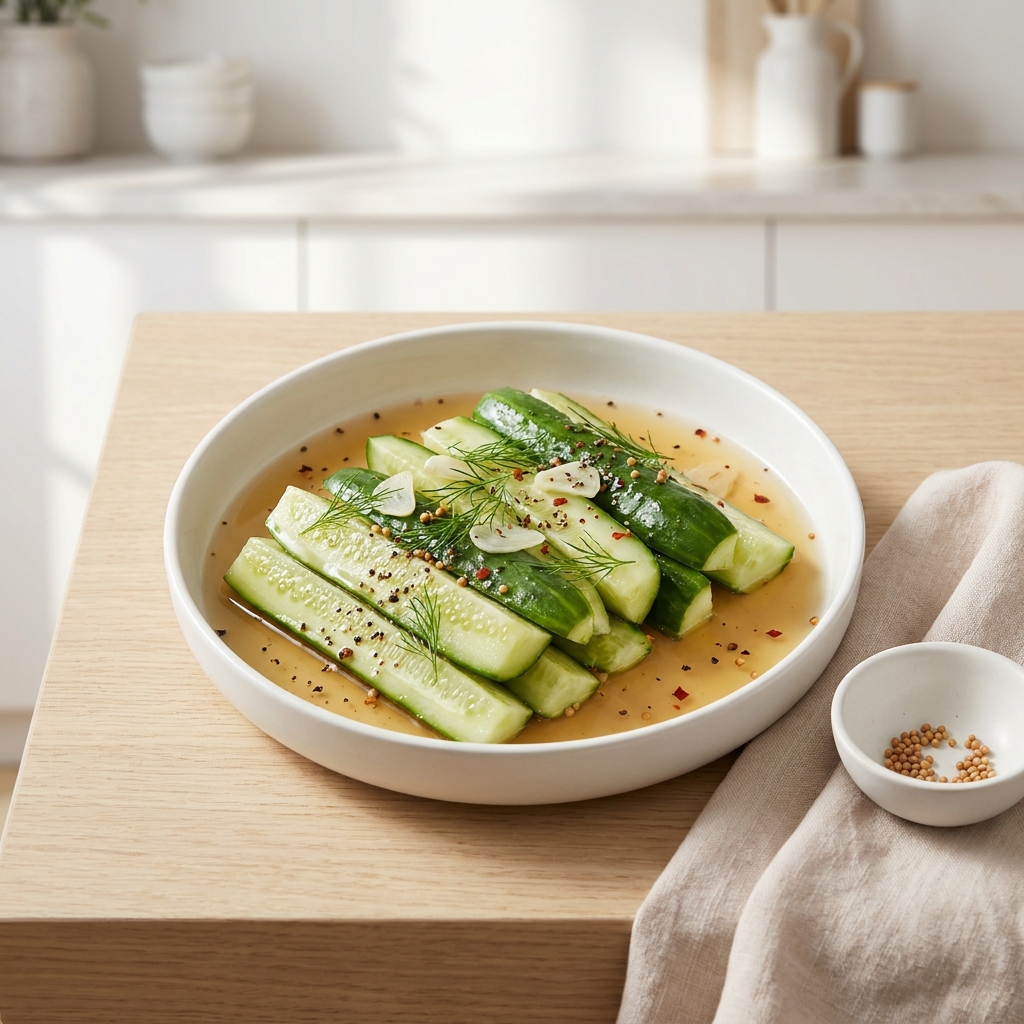 Spicy Pickled Cucumbers