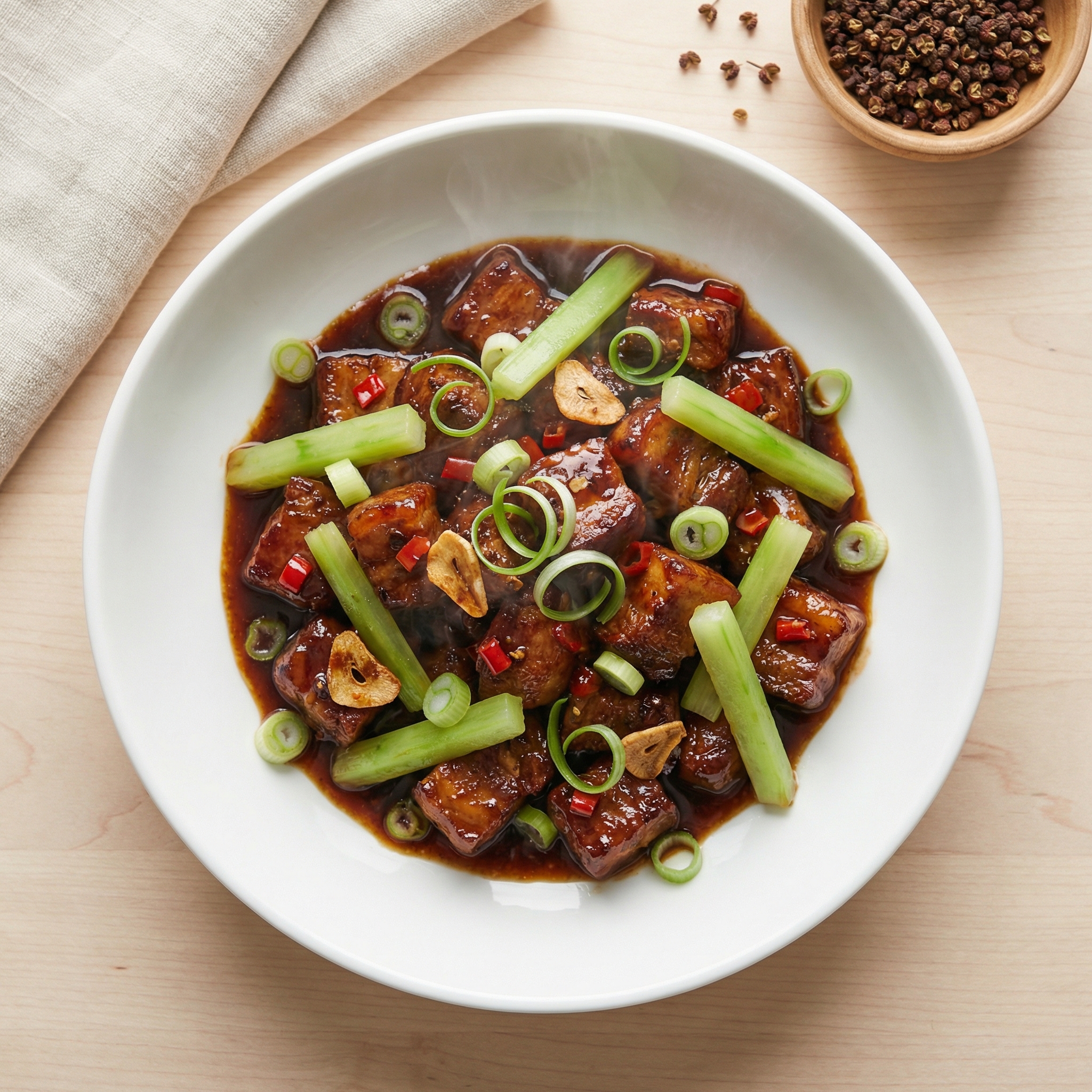 Spicy Sichuan Stir-Fried Pork with Celtuce