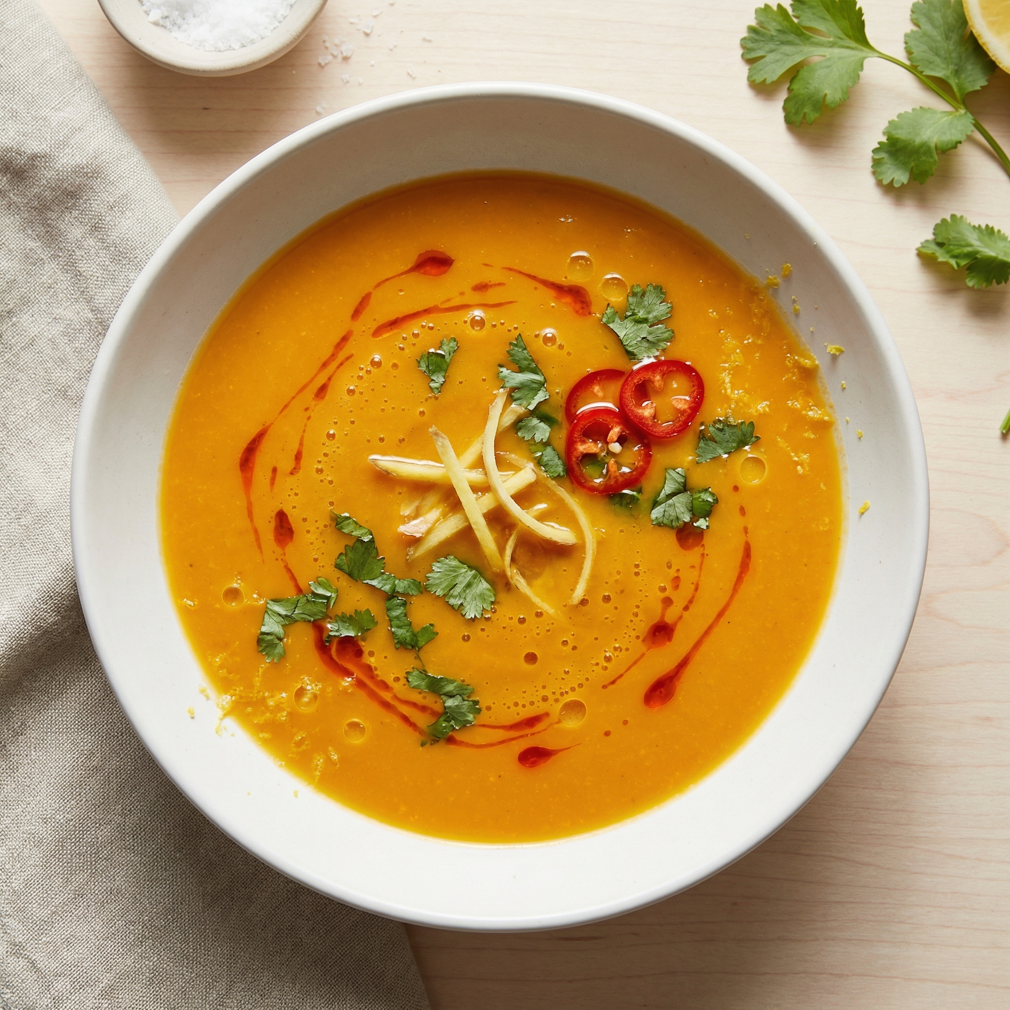 Spicy Sweet Potato and Coconut Soup