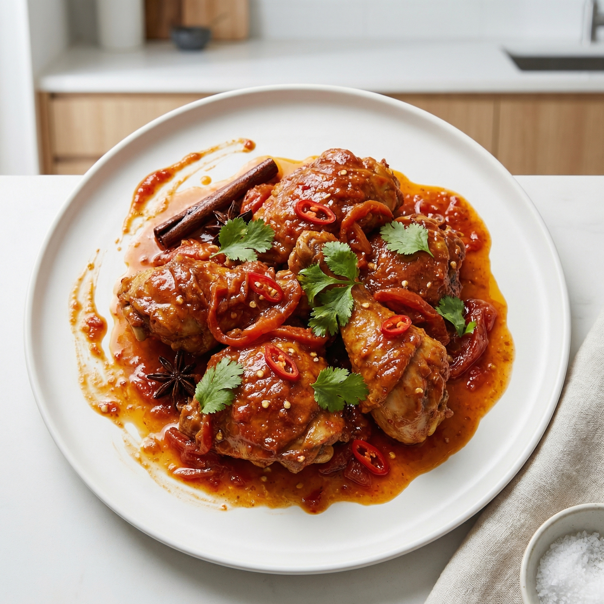 Malaysian Red-Cooked Tomato Chicken (Ayam Masak Merah)