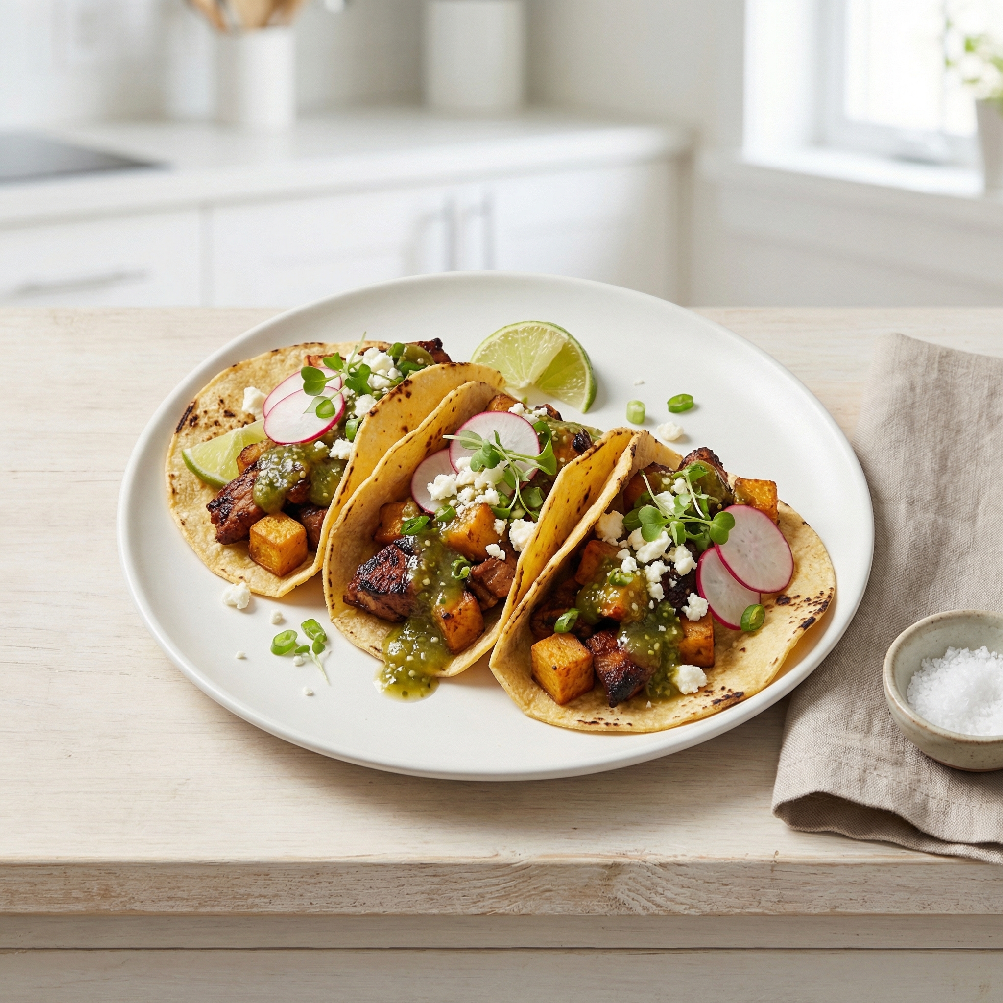 Turkey and Yam Spicy Tacos