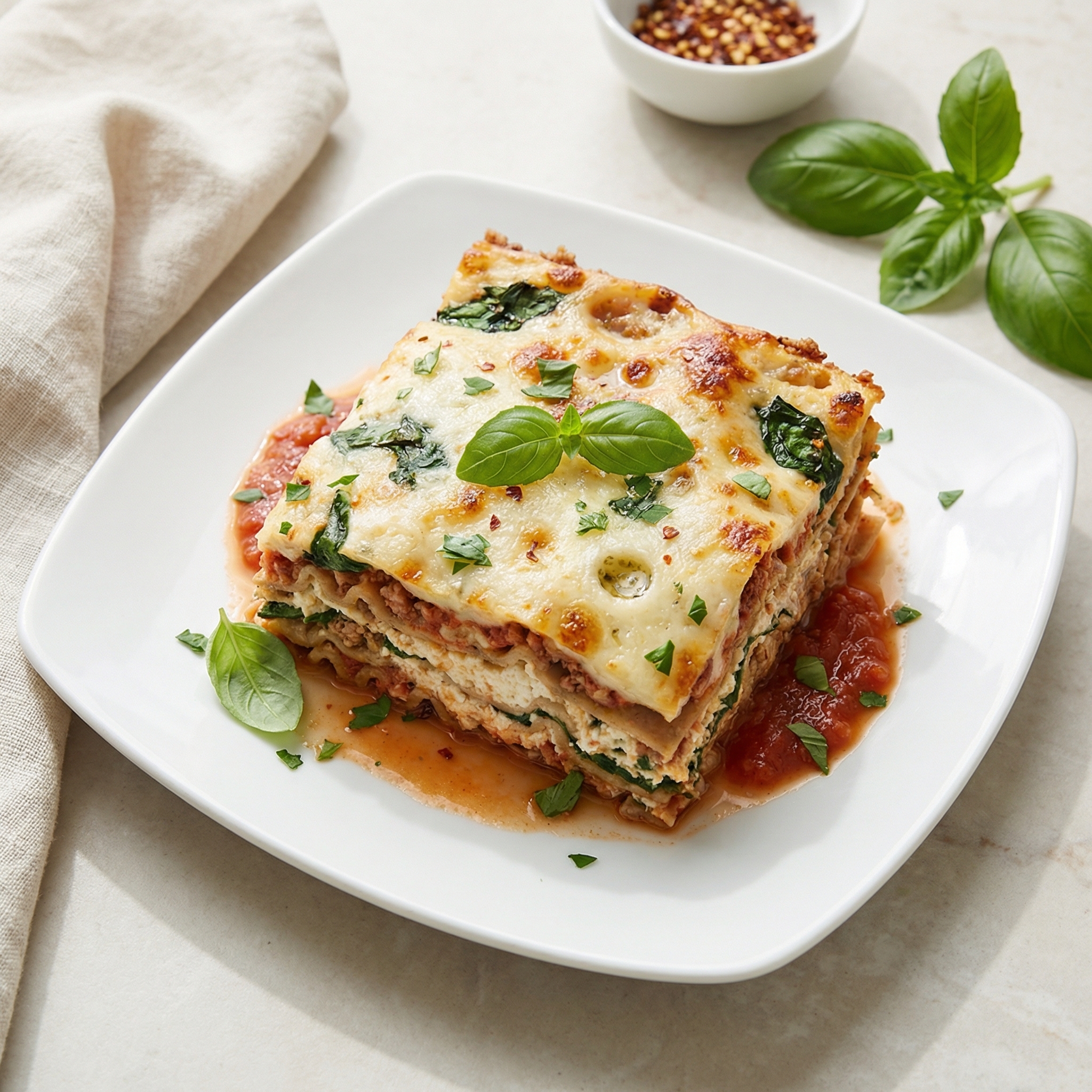 Delicious Spinach and Turkey Lasagna