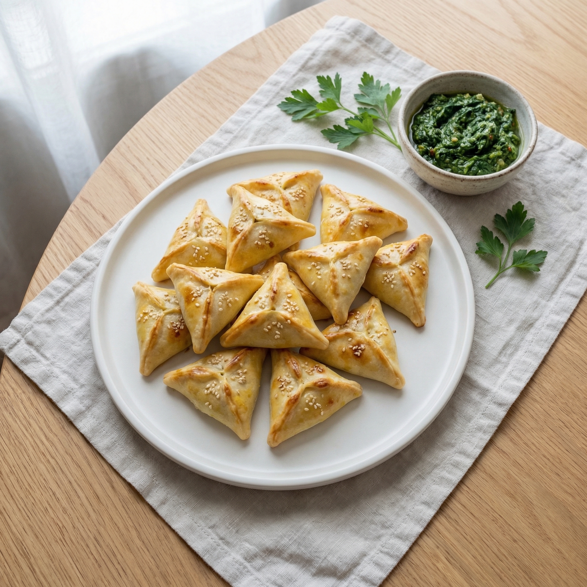 Lebanese Spinach Fatayer Hand Pies