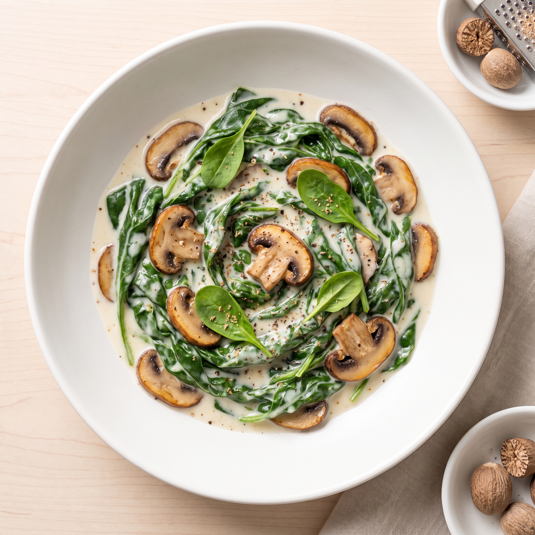 Spinach in Coconut Cream