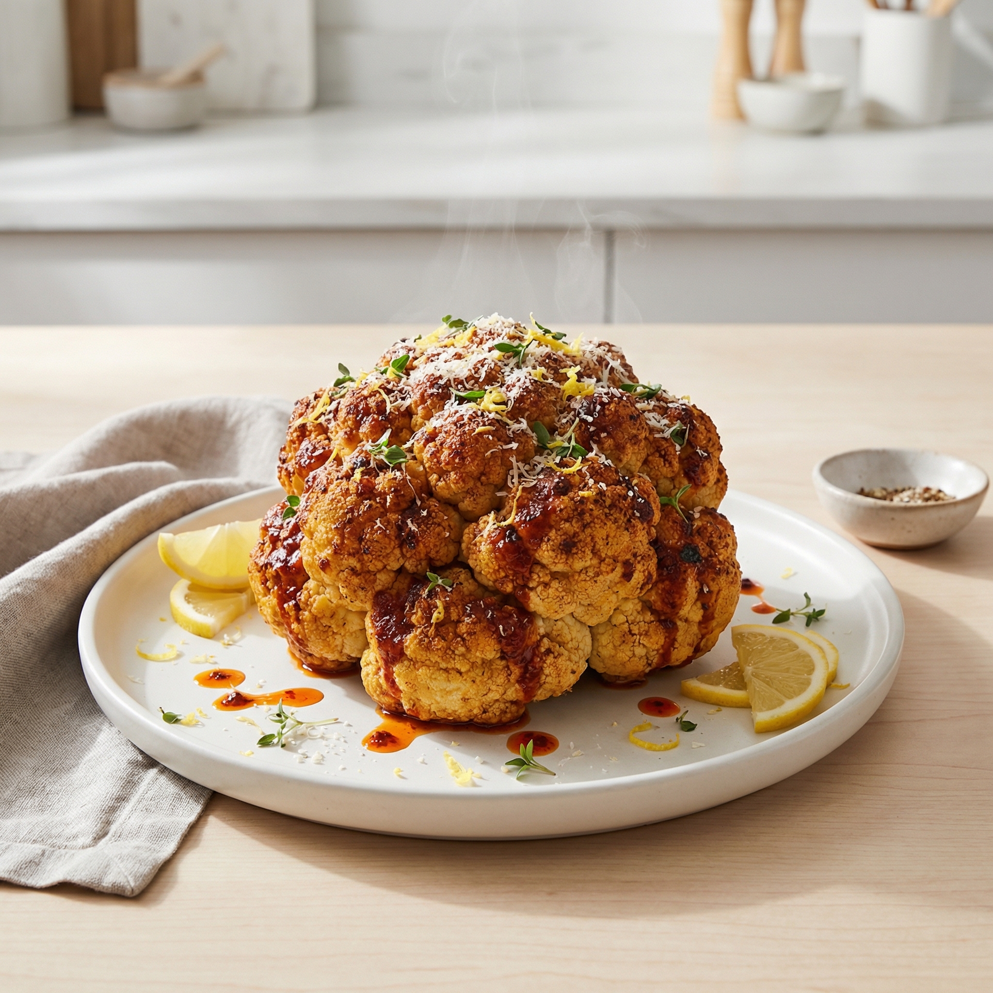 Sriracha Whole Roasted Cauliflower