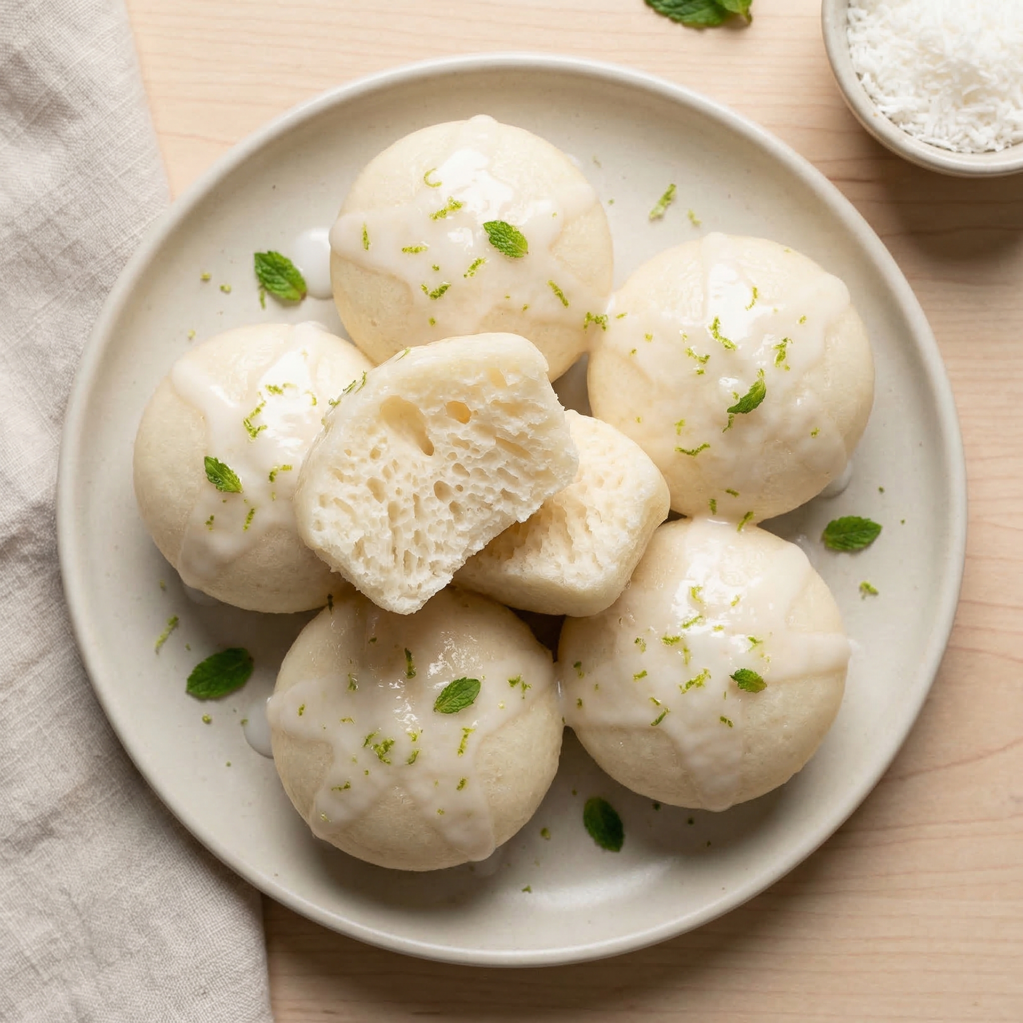 Steamed Vegan Rice Cakes (Banh Bo Hap)