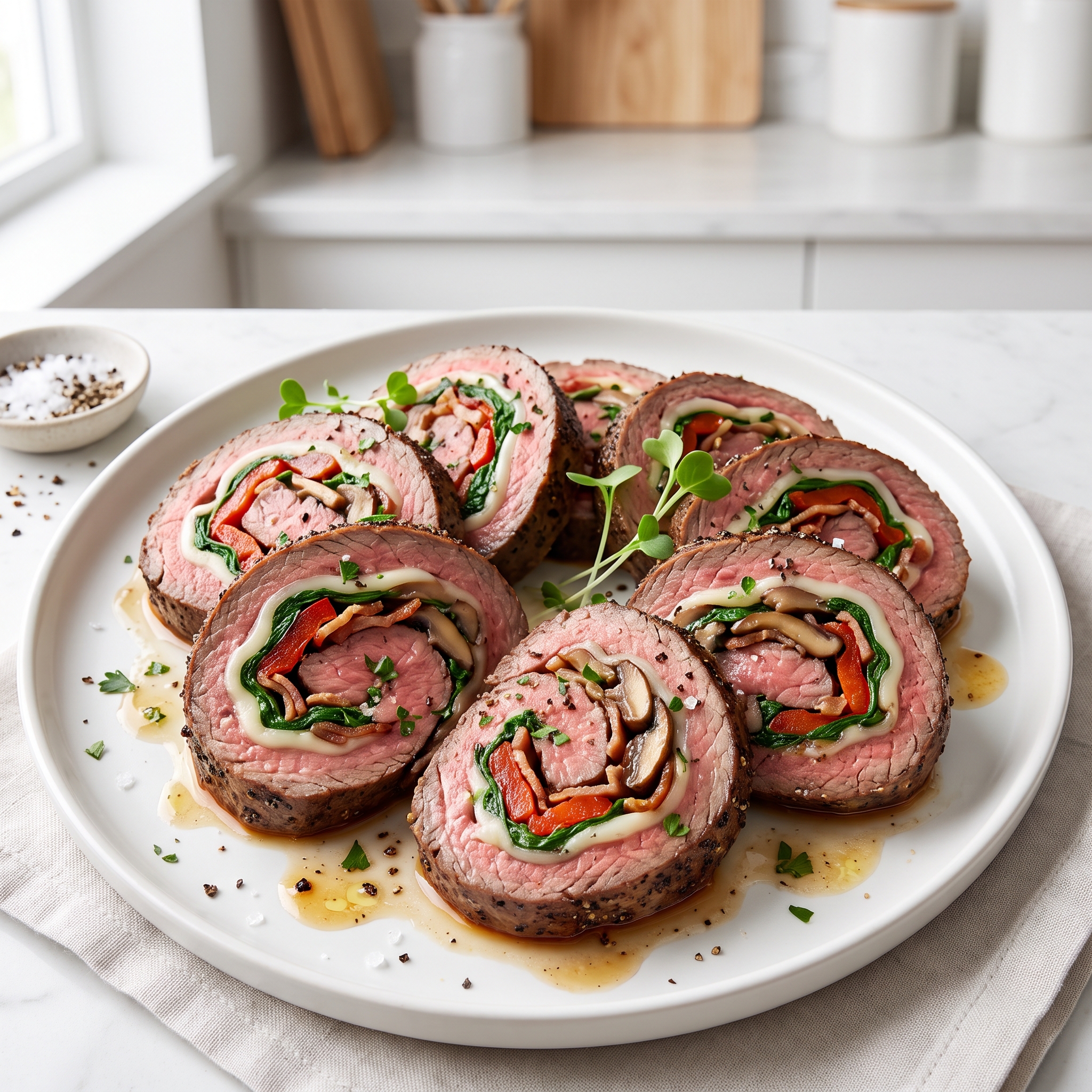 Stuffed Pinwheel Flank Steak