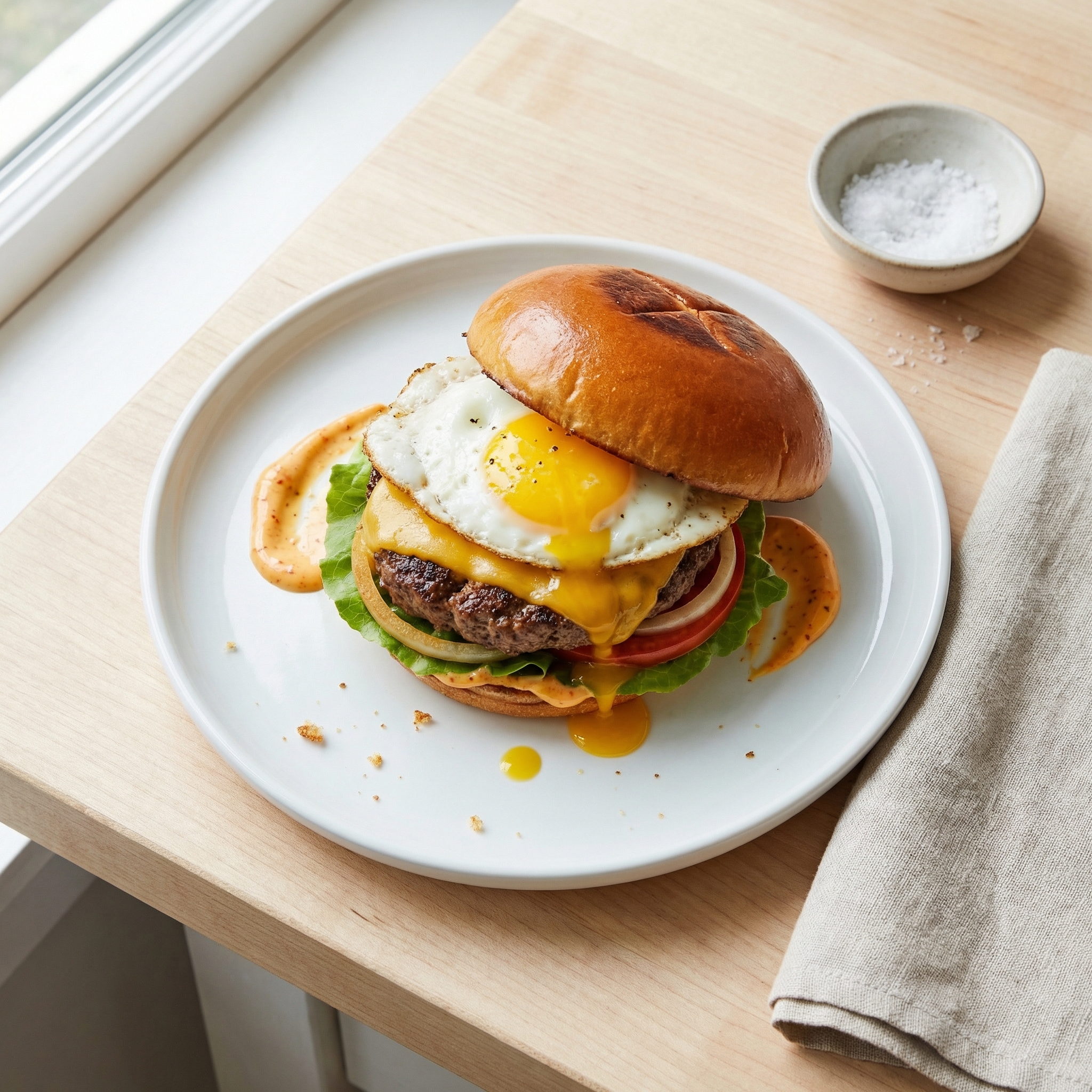 Sunnyside Burger with Chipotle Aioli