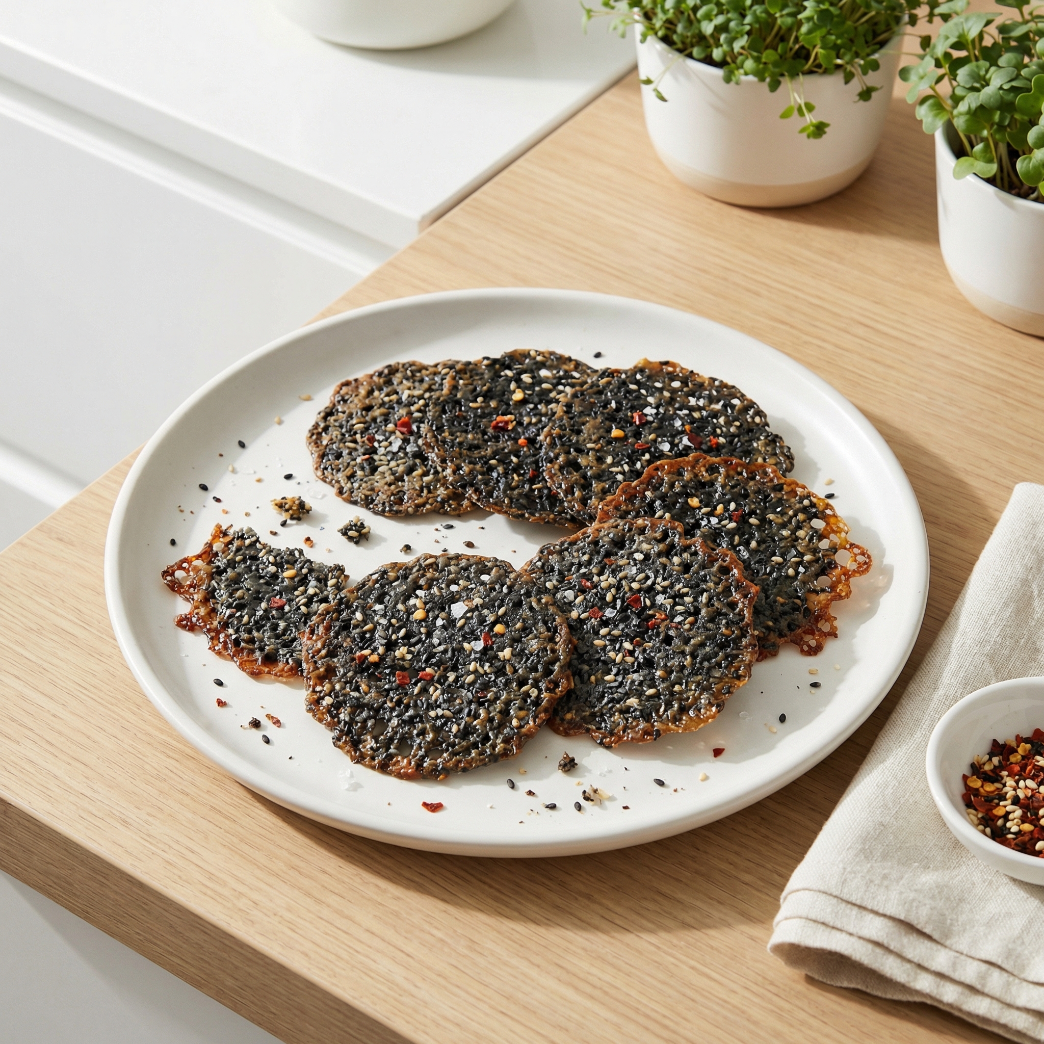 Black Magic Sesame Crisps