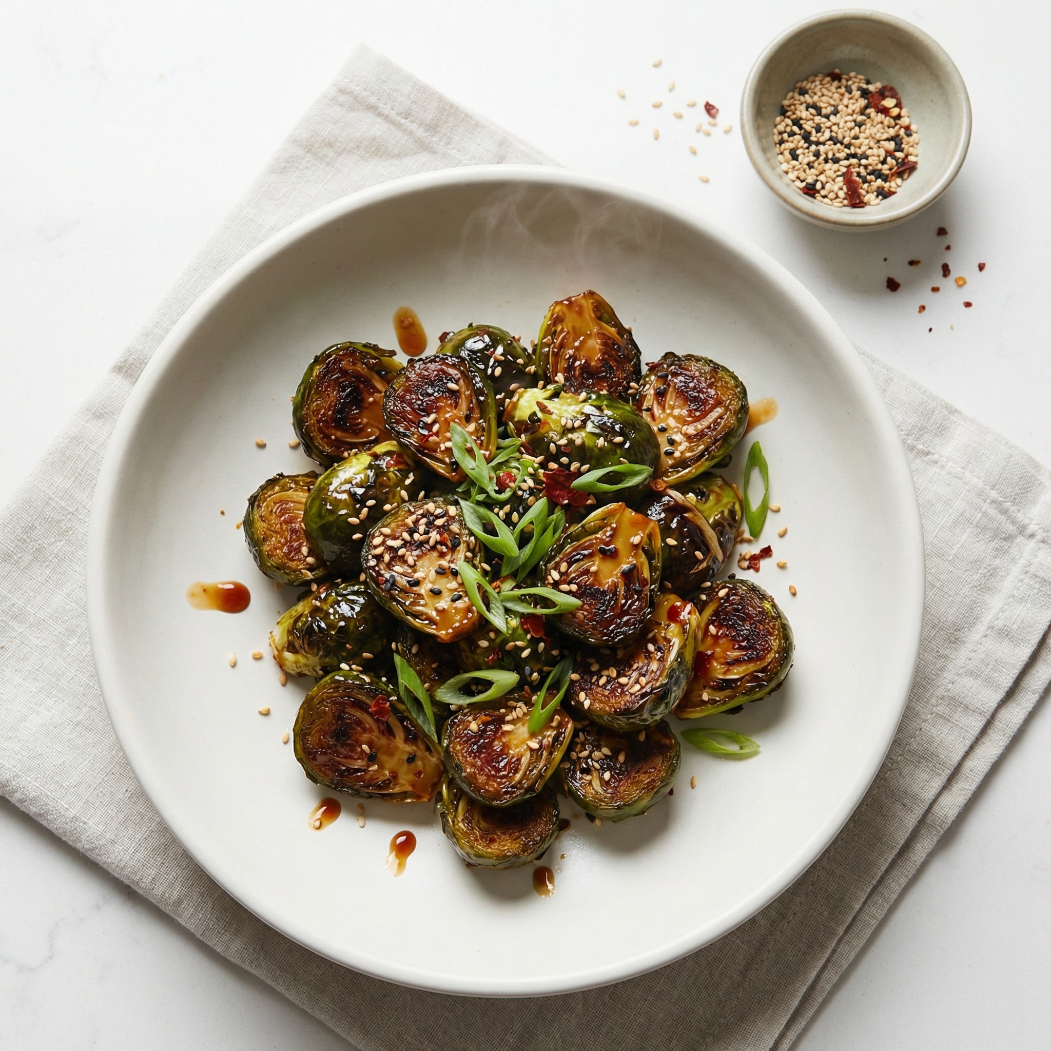 Sweet Chili Roasted Brussels Sprouts