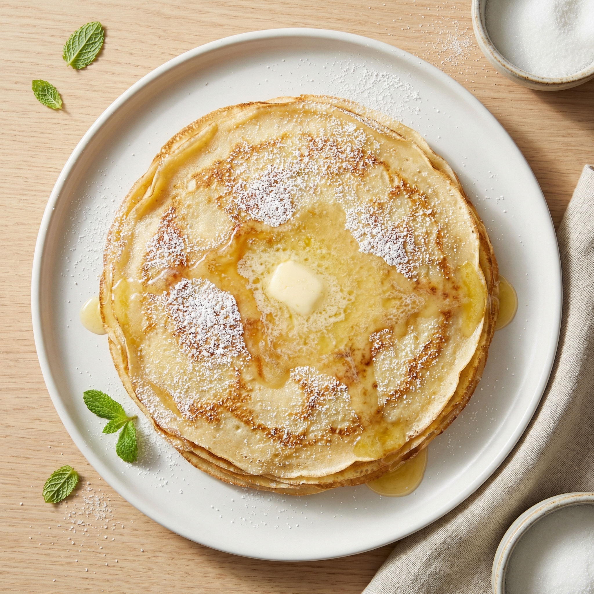Sweet French Dessert Crêpes