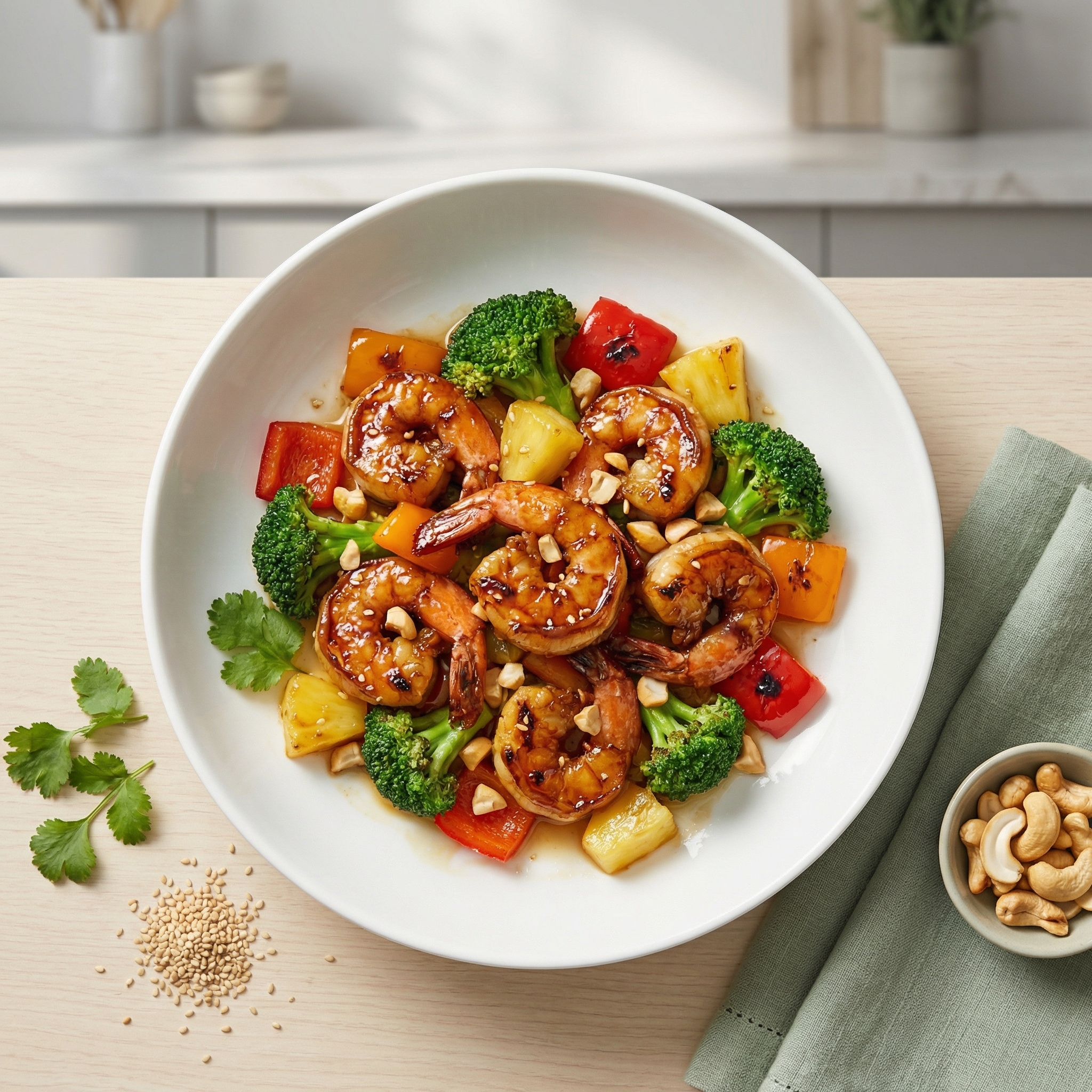 Pineapple and Shrimp Stir-Fry