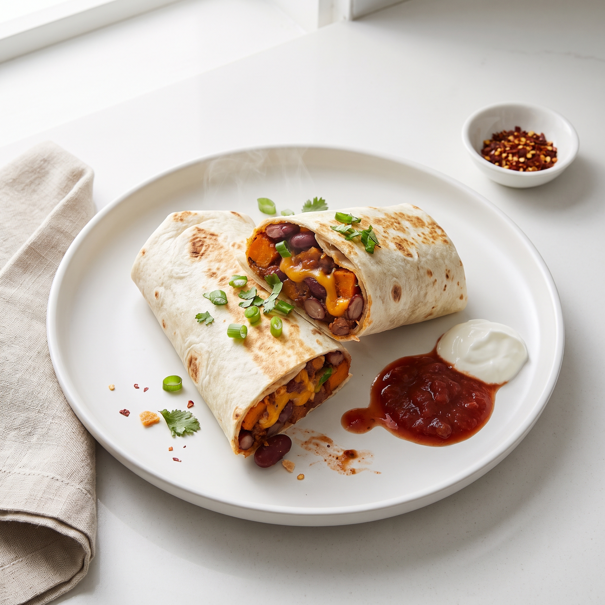 Sweet Potato and Bean Burritos