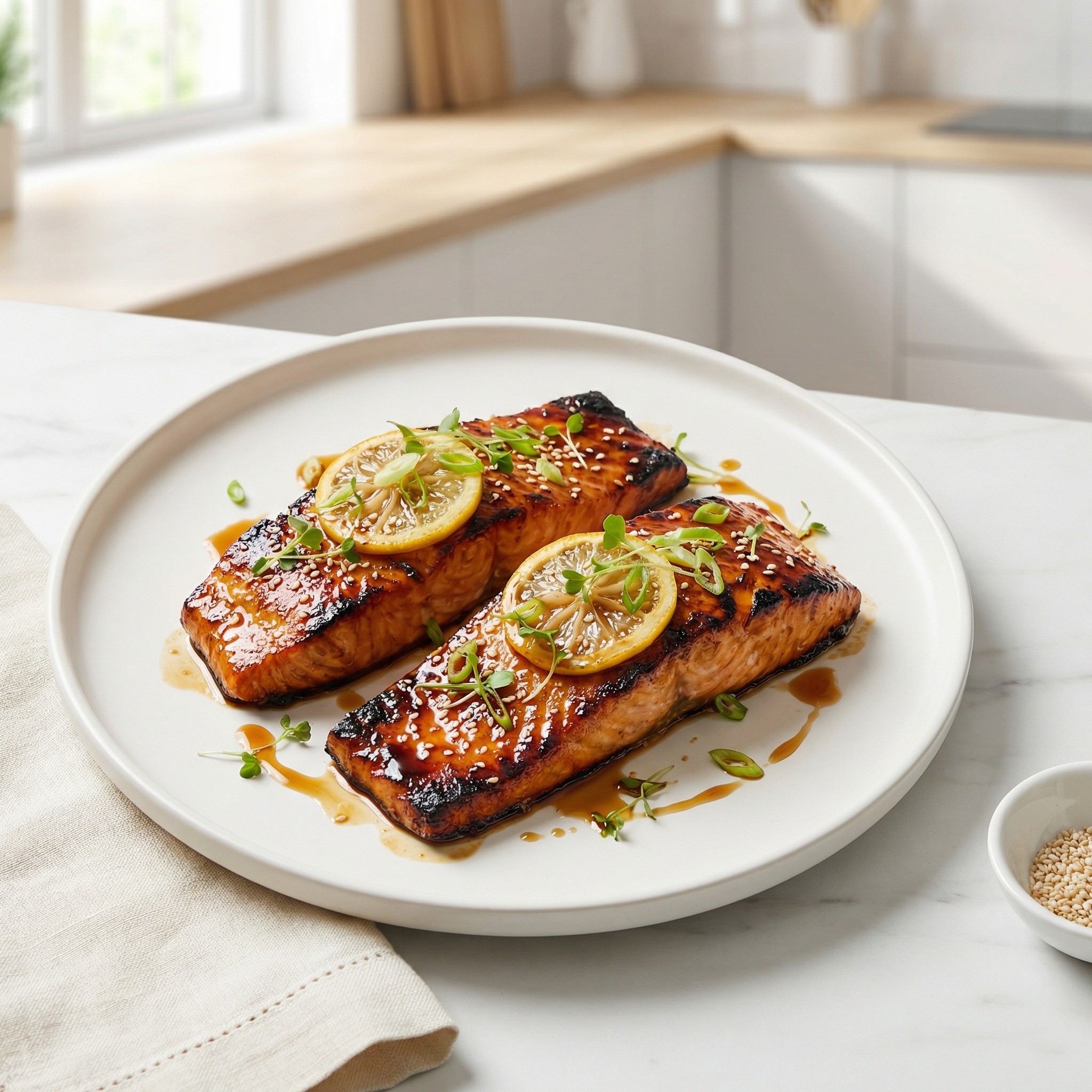 Sweet Soy-Garlic Broiled Salmon
