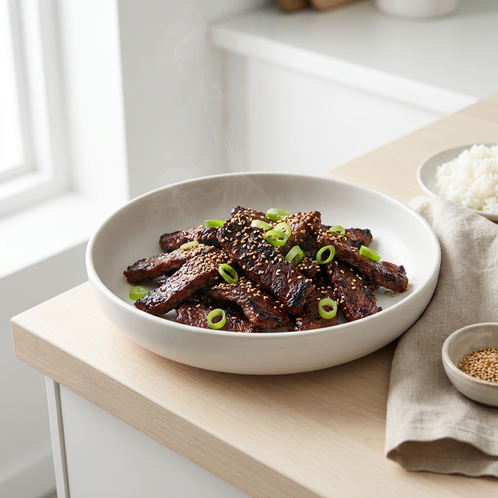 Sweet Soy Sesame Beef Strips
