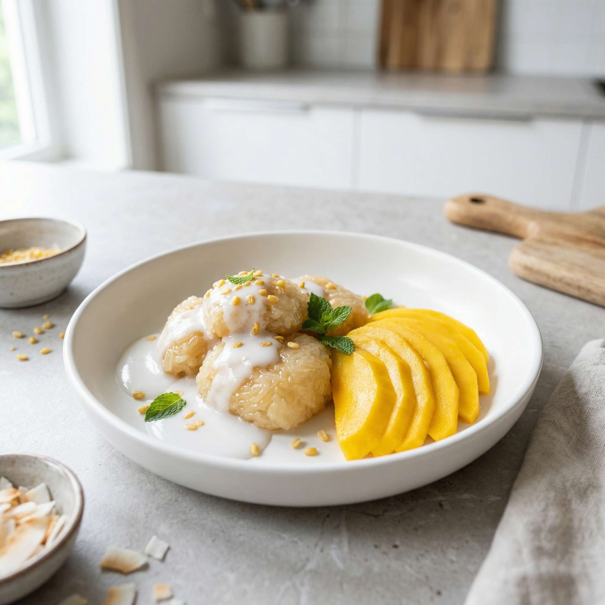 Mango with Sweet Coconut Rice
