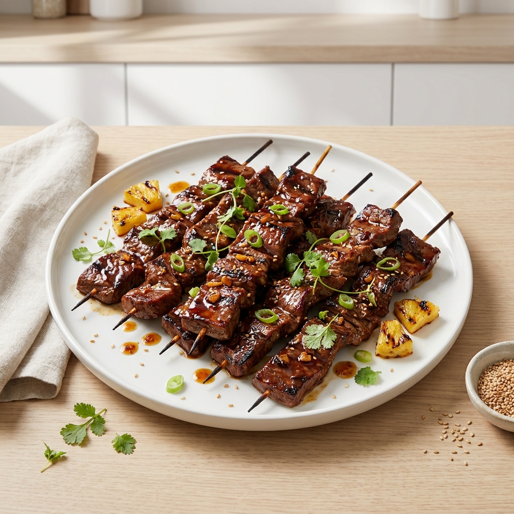 Sweet Teriyaki Beef Skewers