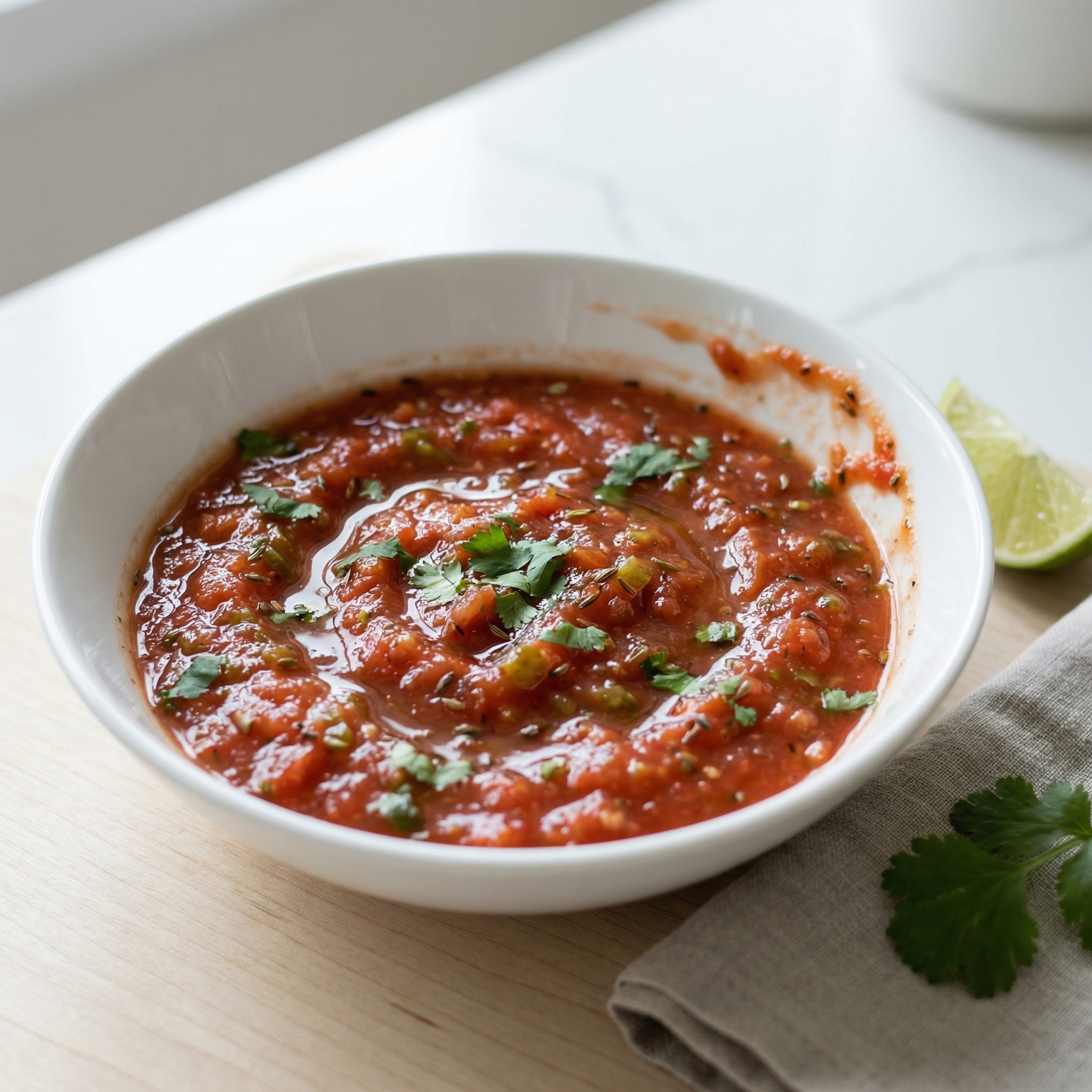 Sweet and Mild Cooked Tomato Salsa