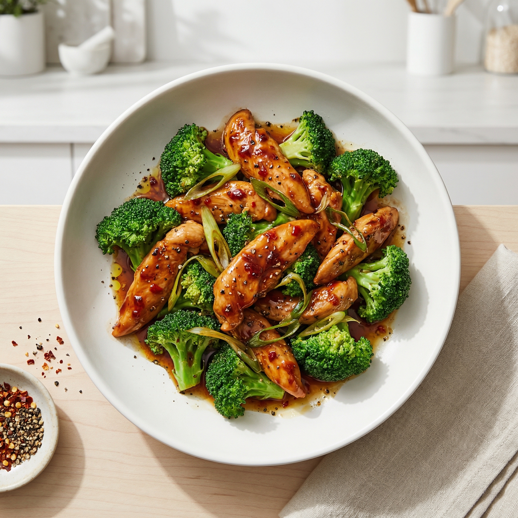 Chicken and Broccoli Stir-Fry with Sweet Heat
