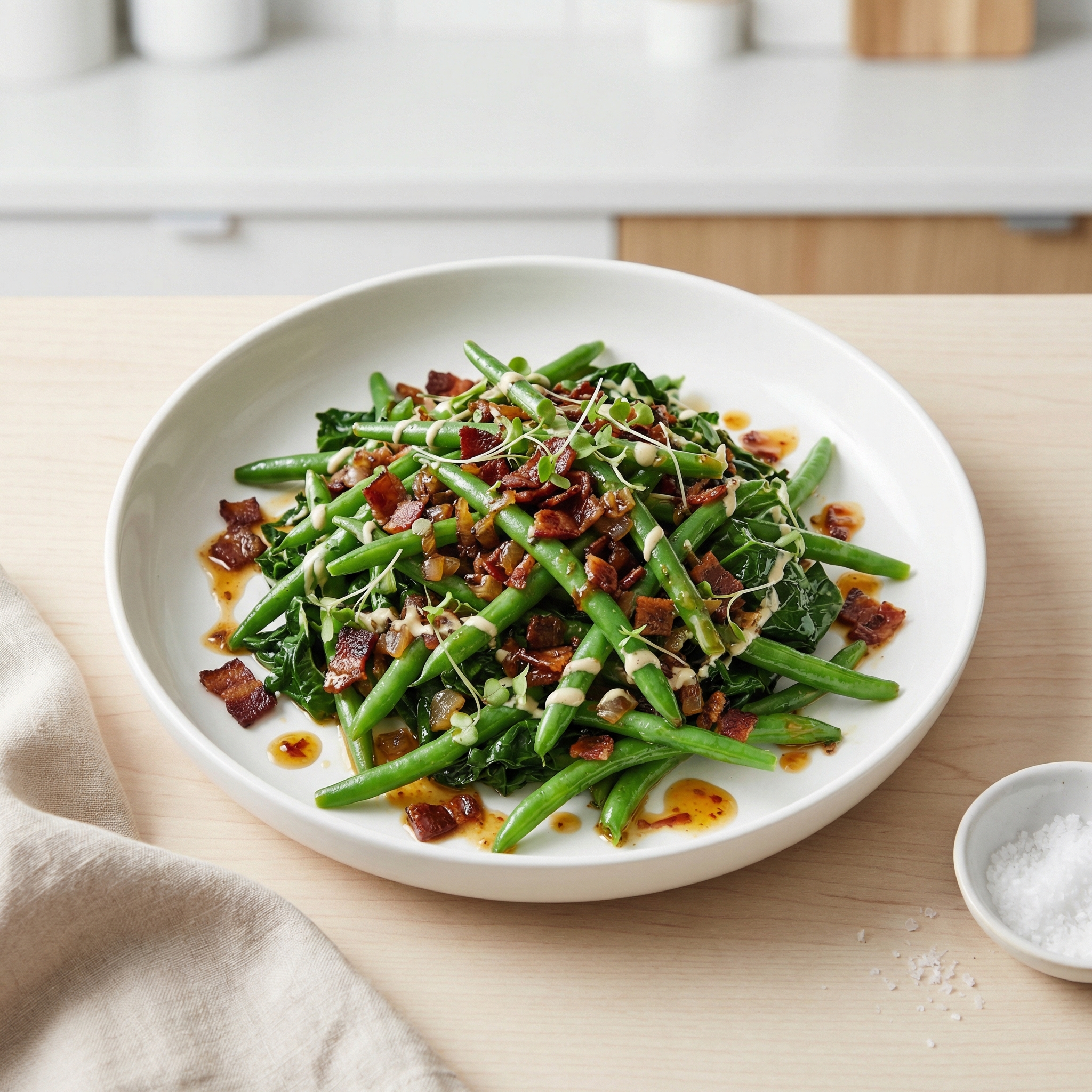 Grandma’s Green Beans with Warm Bacon Dressing