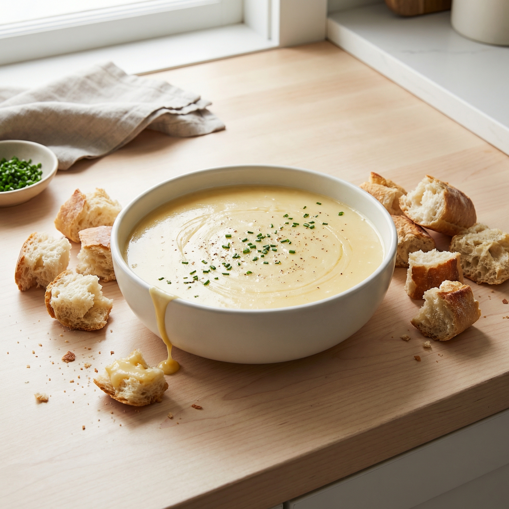 Classic Swiss-Gruyère Cheese Fondue