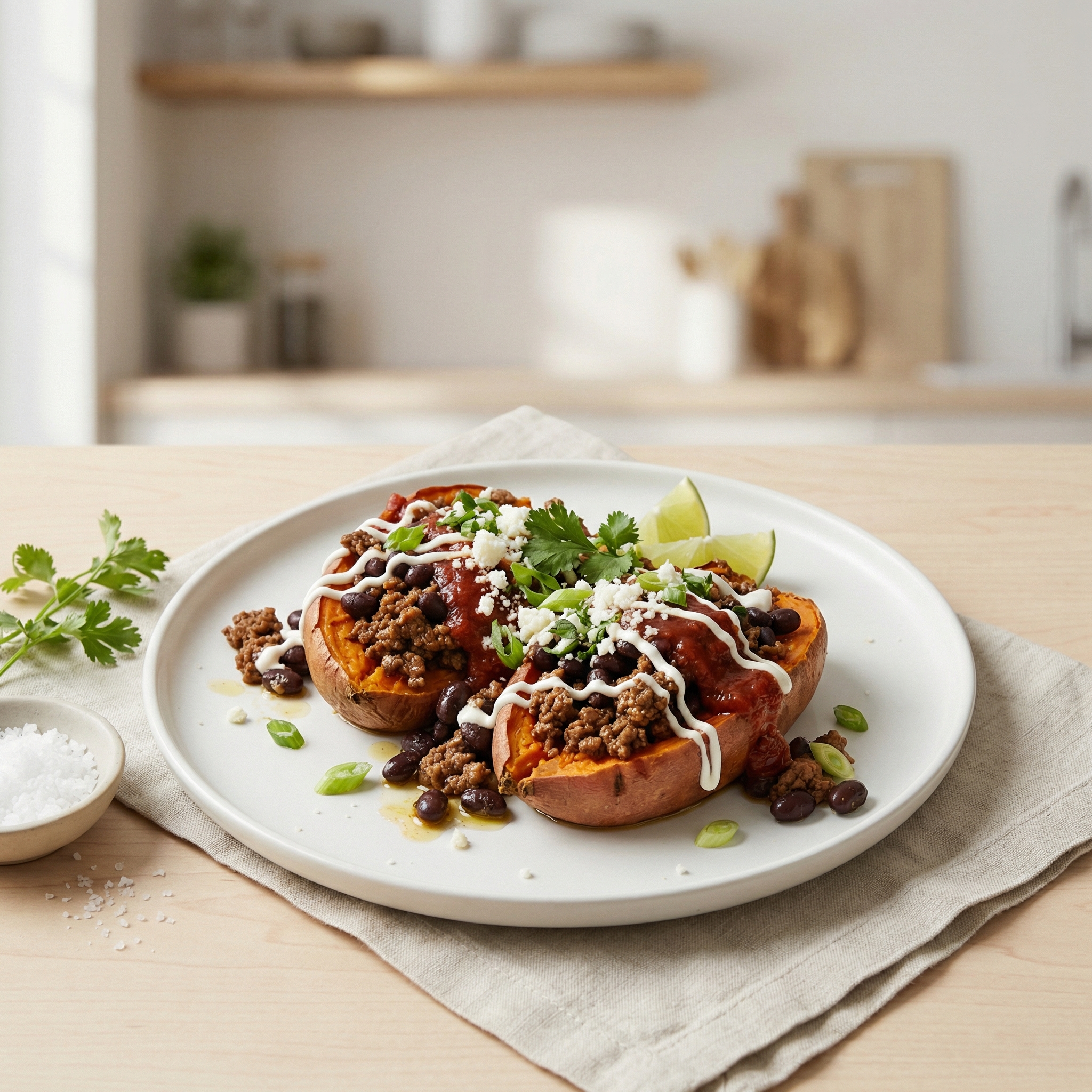 Easy Stuffed Taco Sweet Potatoes