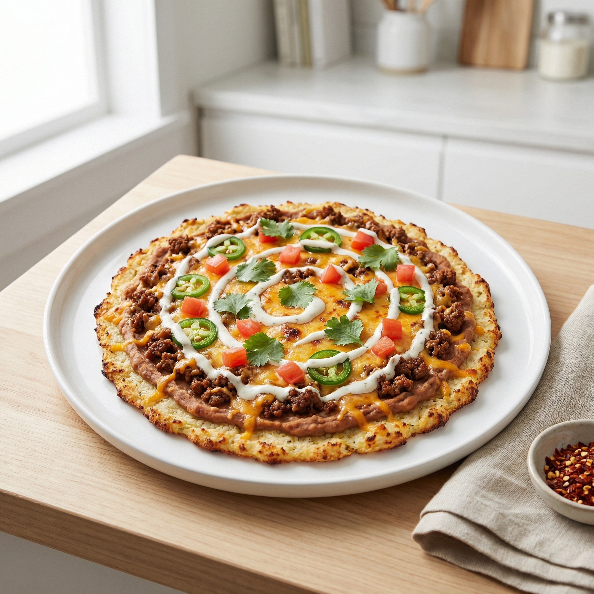 Tostada-Pizza Fusion