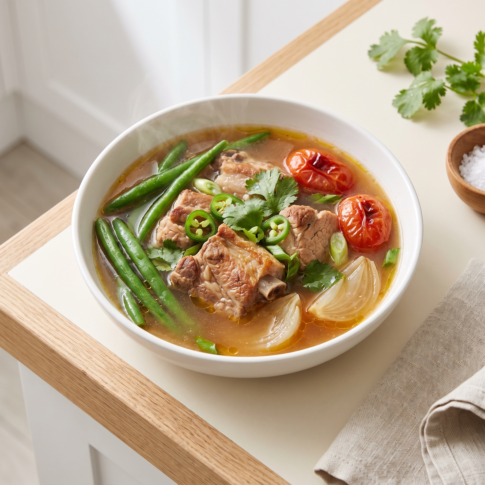 Tangy Filipino Pork Sinigang Soup