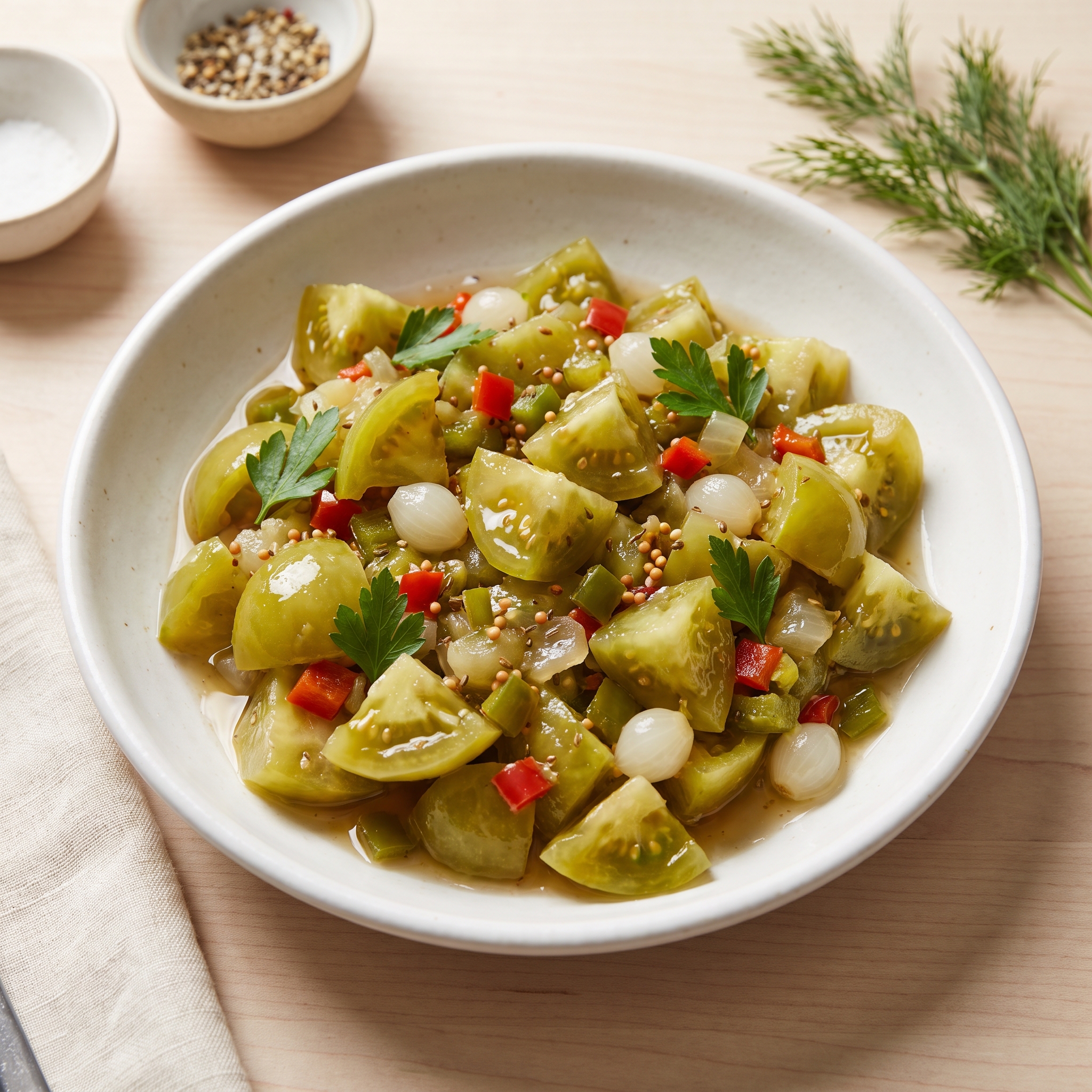 Tangy Green Tomato Chow-Chow