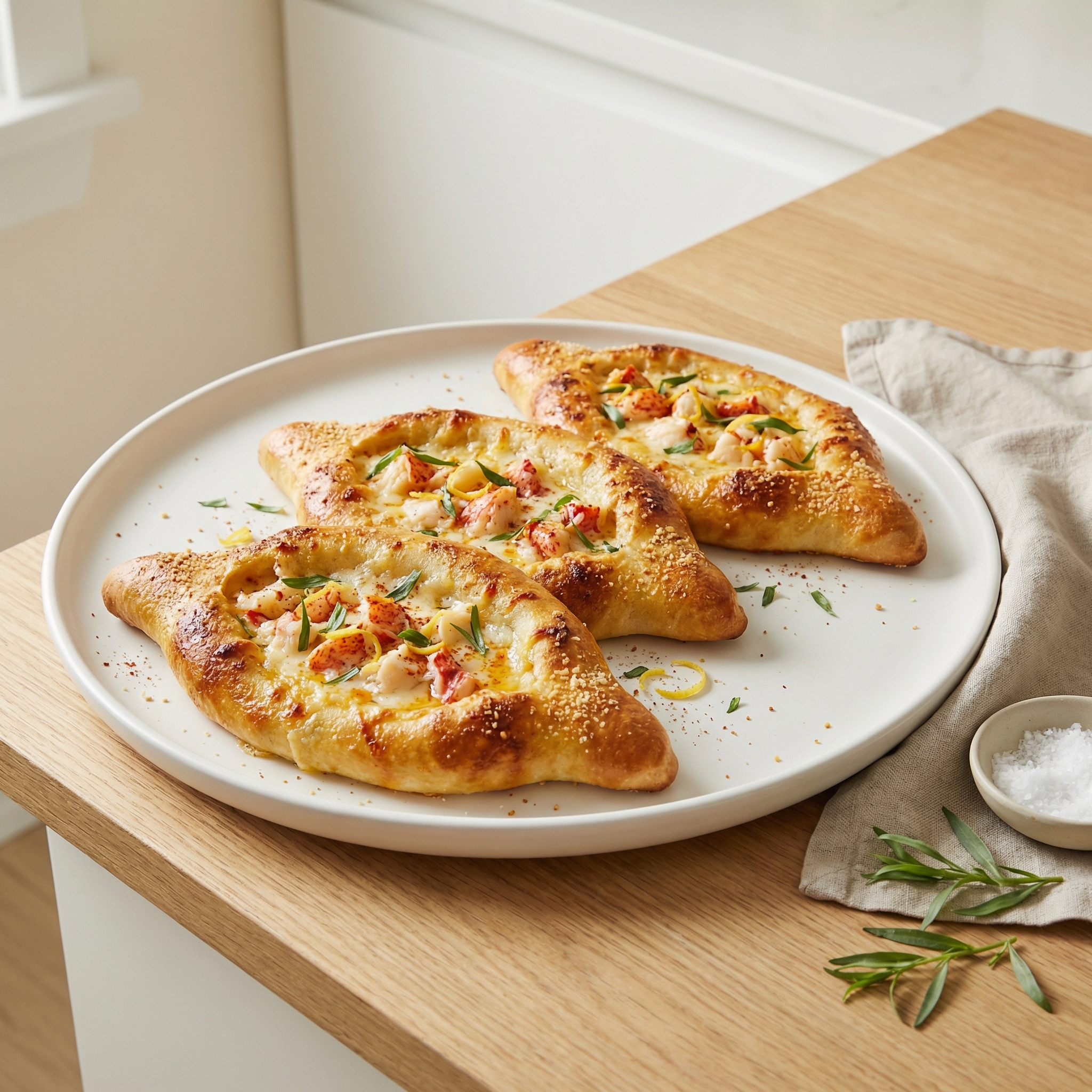 Khachapuri Stuffed with Lobster Roll Filling